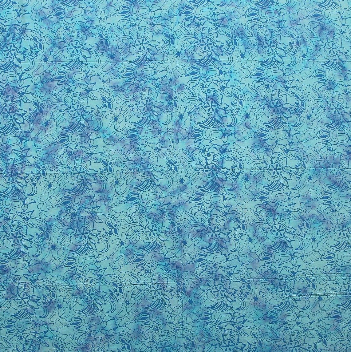 Wogeka Sarong blickdichter Sarong blau als Strandtuch Strandkleid Wickelrock