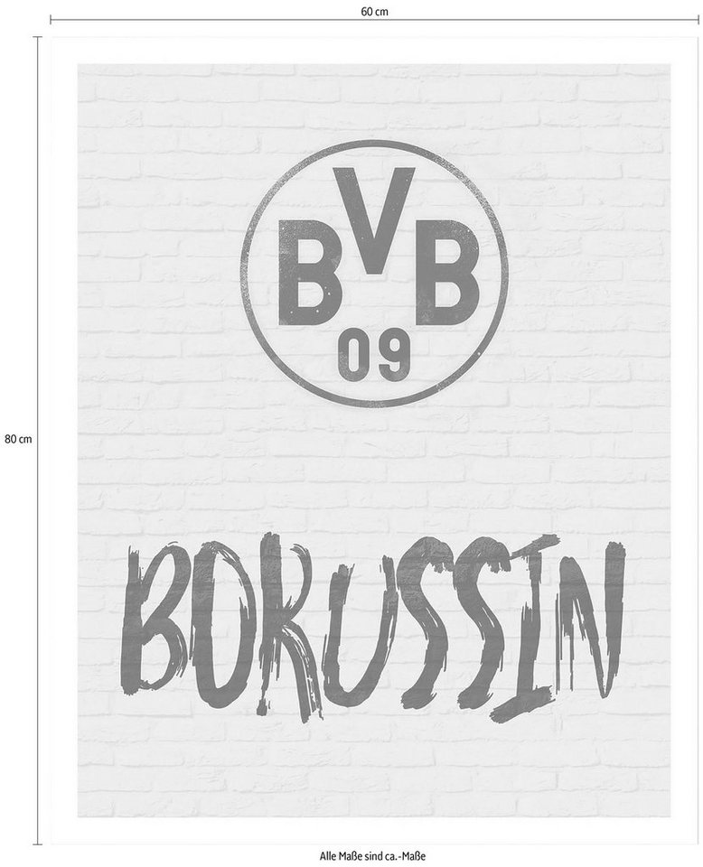 Wall-Art Poster BVB Borussin, Poster, Wandbild, Bild, Wandposter