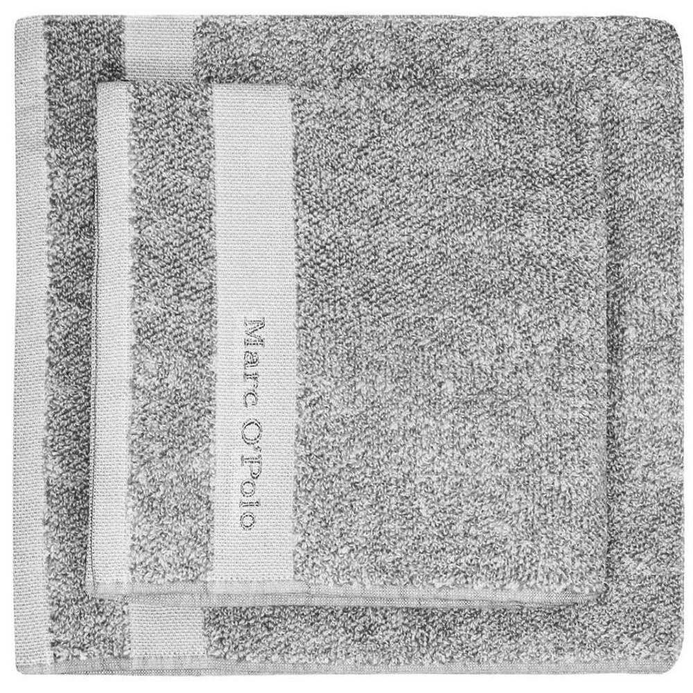 Marc O'Polo Home Gästehandtuch Melange Grey-White, Baumwolle