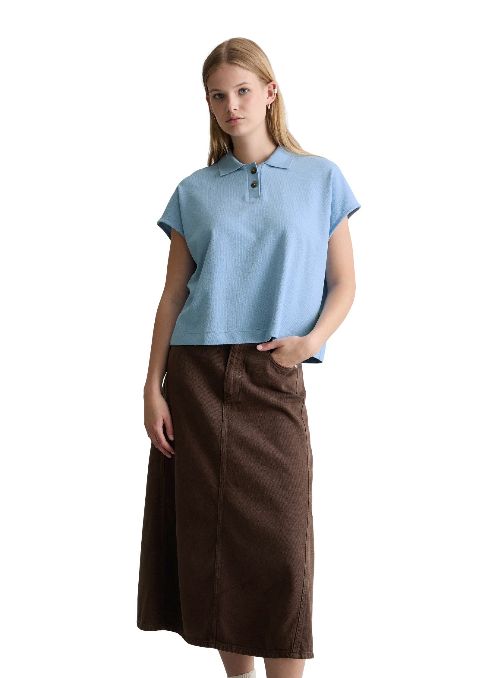 Marc O'Polo DENIM Poloshirt aus schwerem Single Jersey