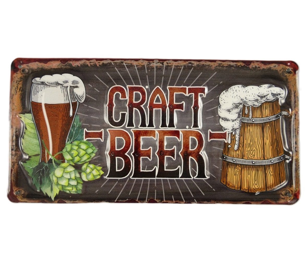 Metallschild Blechschild, Reklameschild Craft Beer, Wandschild