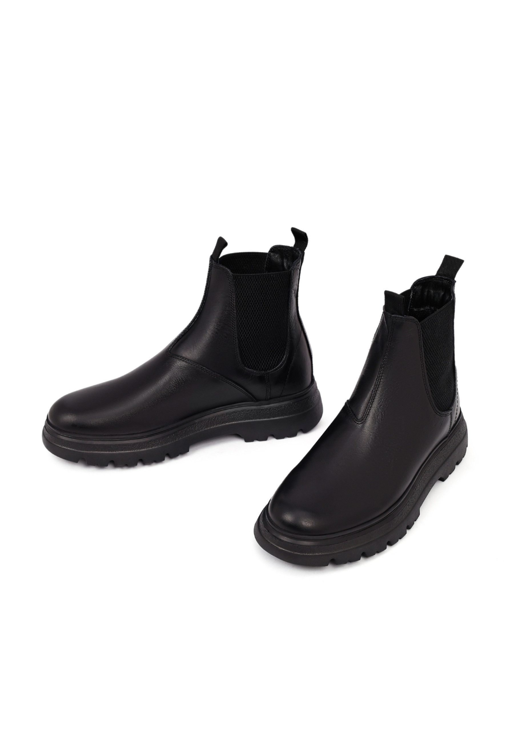 Derimod Chelsea-Stiefel aus Leder Chelseaboots Textilfutter, Gummisohle