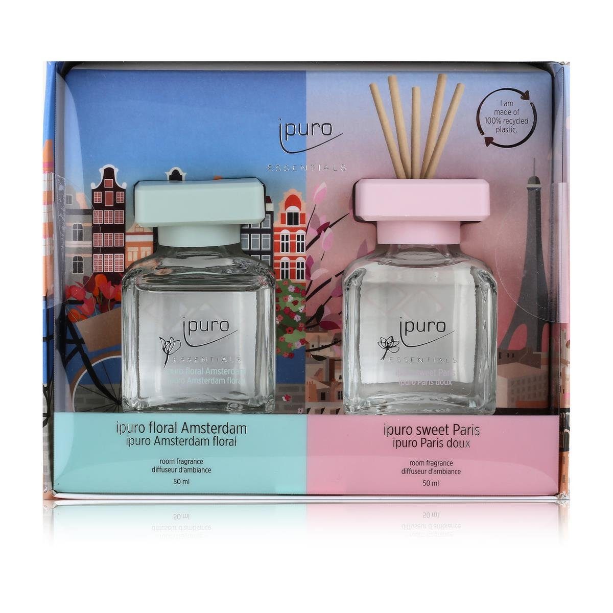 IPURO Raumduft Ipuro floral Amsterdam & sweet Paris 2x50ml - Duftöl Raumduft (1er Pac