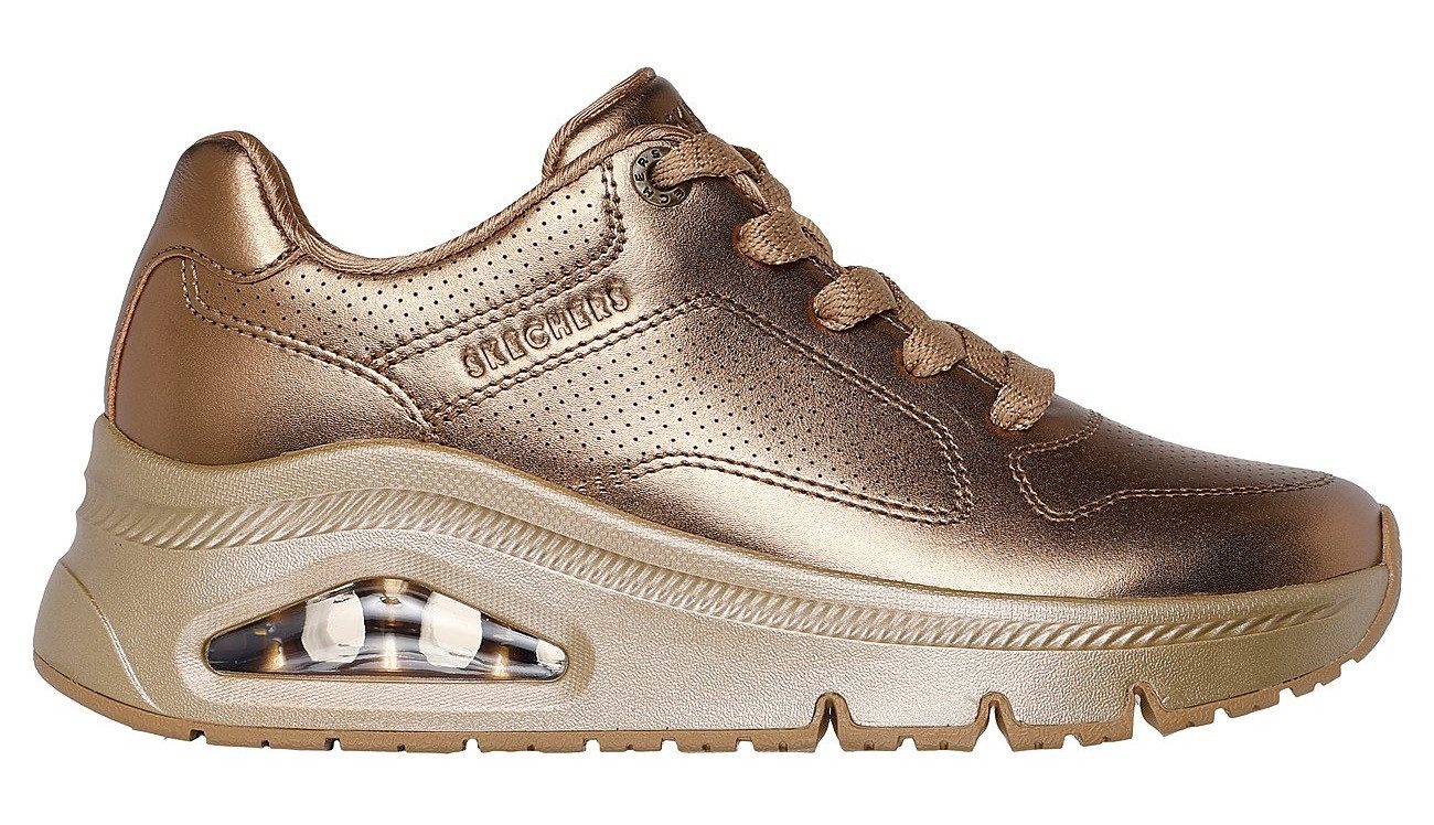 Skechers UNO ICON - LUSTROUS AIR Sneaker Keilsneaker, Plateausneaker, Schnürschuh im Metallic Look
