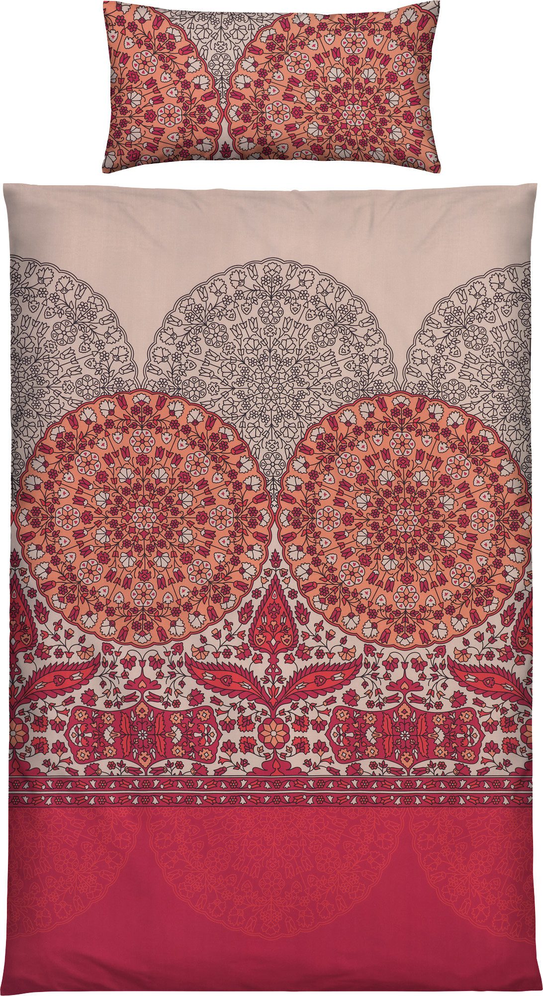 REDBEST Bettwäsche Bettwäsche, Mako-Satin, Satin Paisley/Ornamente
