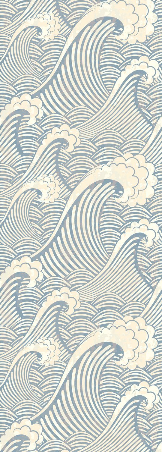 queence Vinyltapete Bernadette, glatt, Meer, Motiv, Strand, bedruckt, gemustert, naturalistisch, 90x250cm, selbstklebend, kinderleichte Anbringung, Sticker