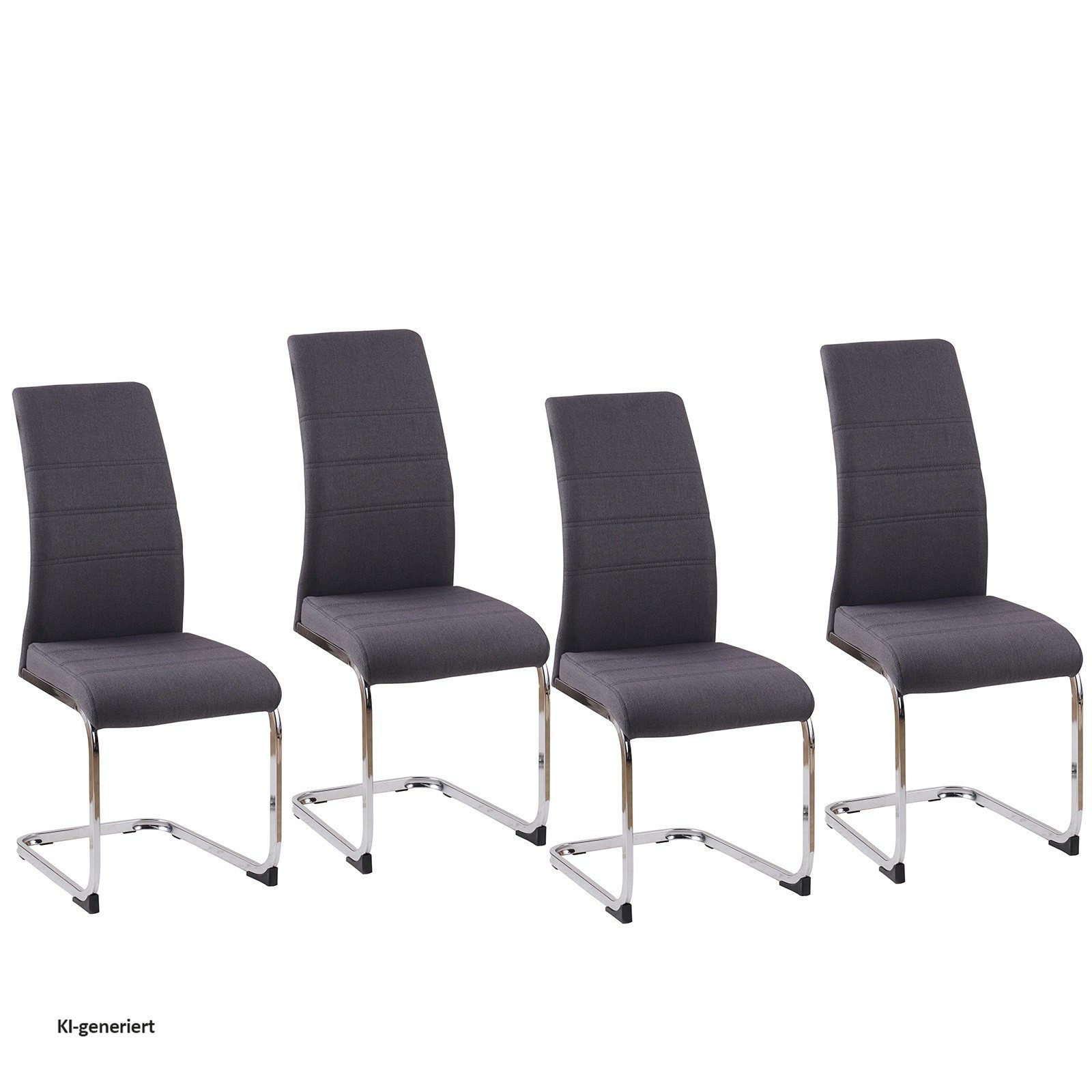 HTI-Living Freischwinger Schwingstuhl SallyC Grau (Set, 4 St), Freischwinger Esszimmerstuhl