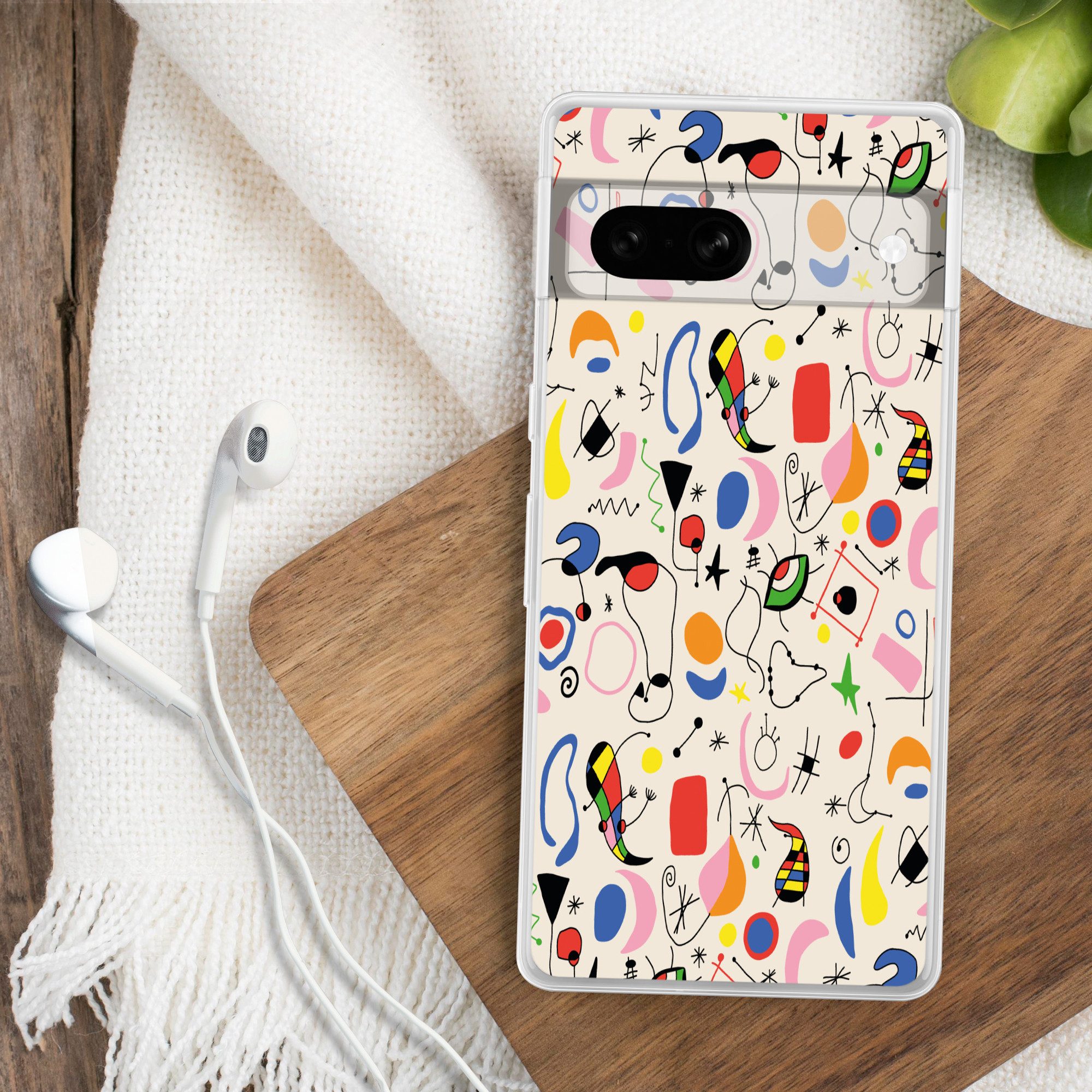 MuchoWow Handyhülle für Google Pixel 7 Muster - Abstrakt - Kunst, Phone Case, Silikon, Schutzhülle Dünn