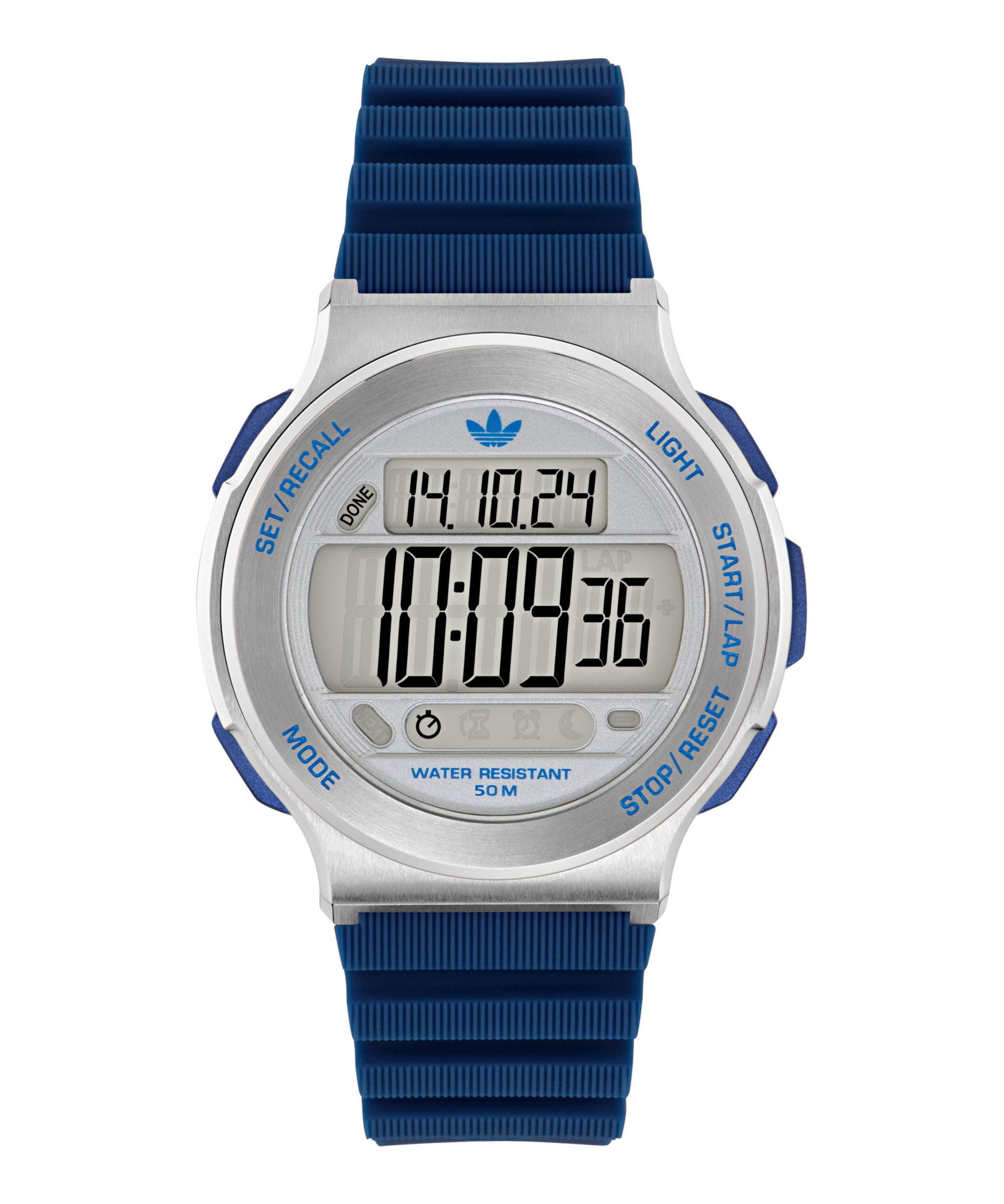 adidas Originals Chronograph EXPRESSION THREE DIGITAL AOFH255082I, Quarzuhr, Armbanduhr, Herrenuhr, Damenuhr,Silikonarmband,Stoppfunktion
