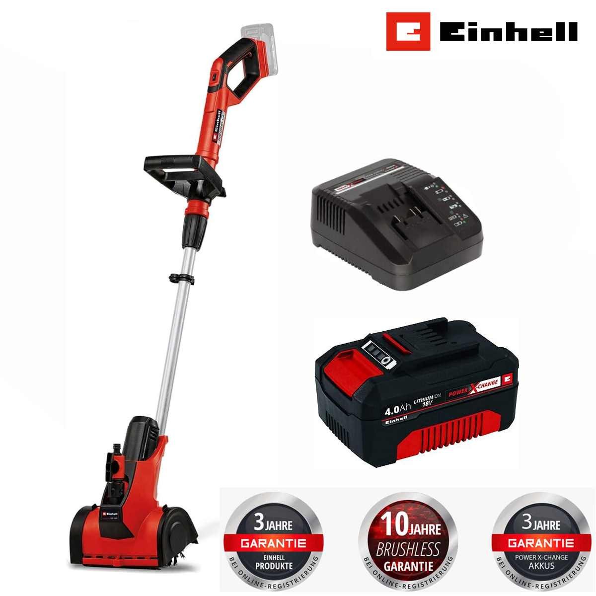 Einhell Akku-Oberflächenbürste Oberflächenbürste PICOBELLA 18V mit Akku 4.0 Ah, Ladegerät PCX