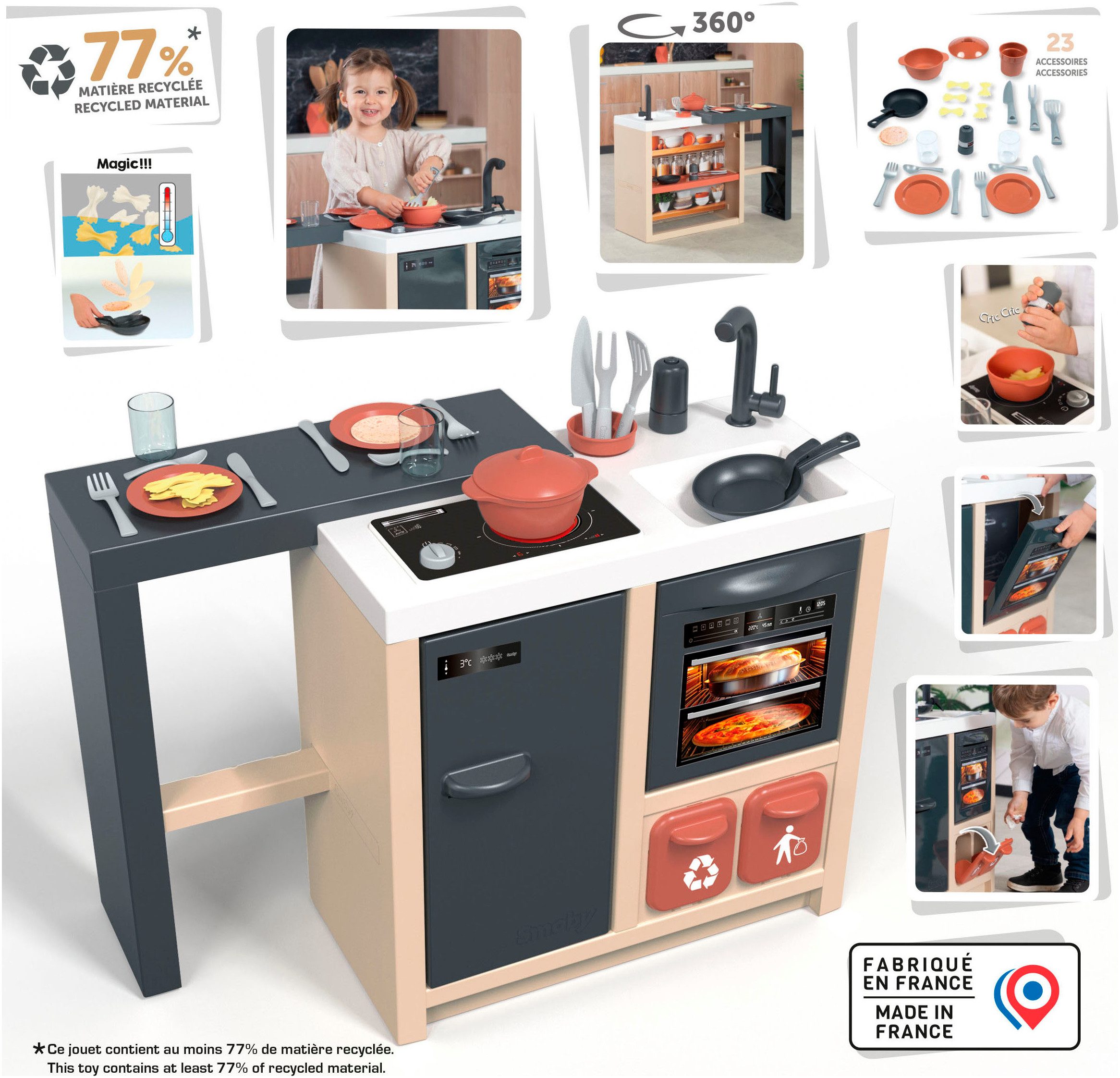 Smoby Spielküche Spielküche Kücheninsel Kunststoff, Made in Europe