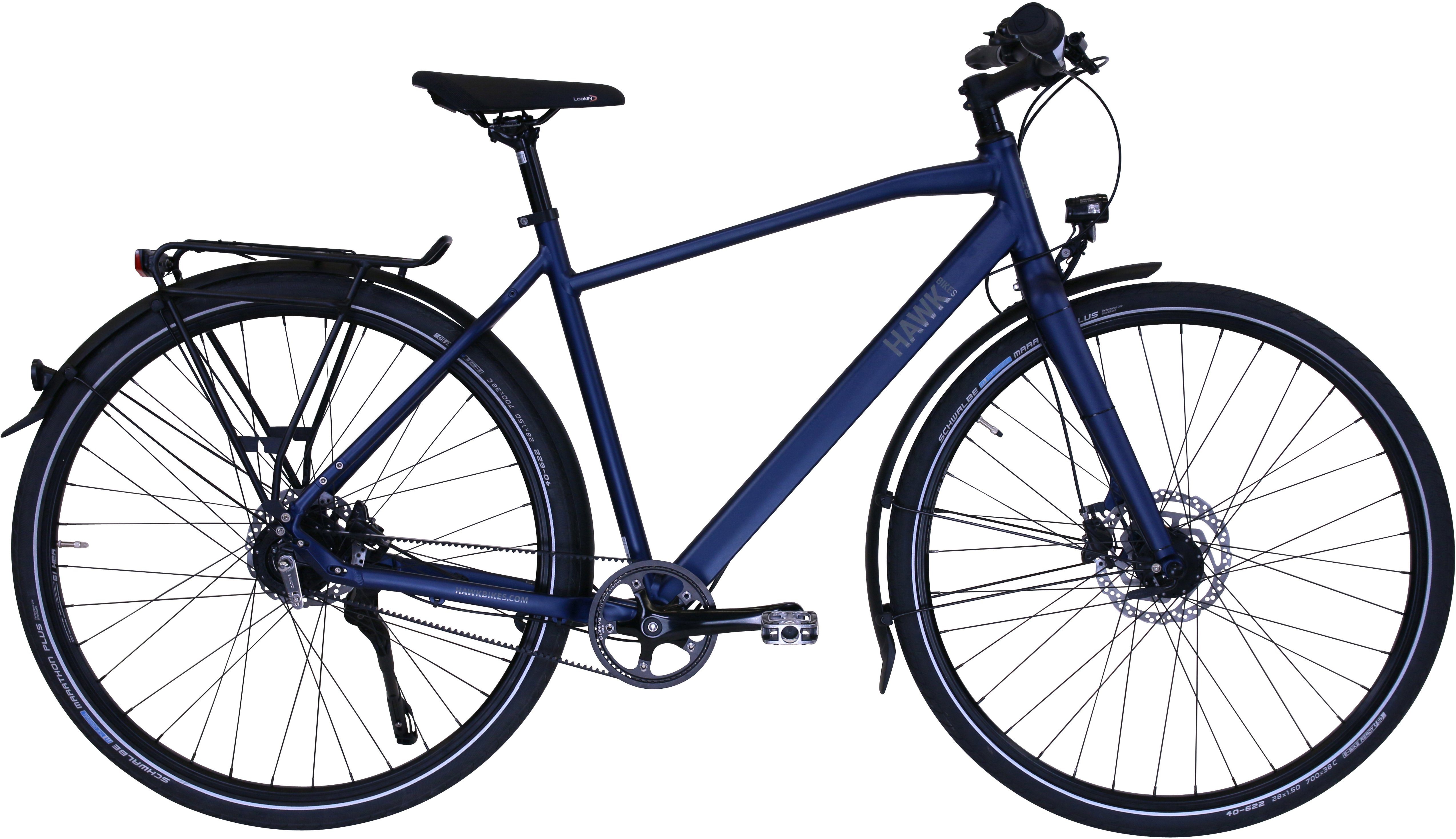 HAWK Bikes Trekkingrad HAWK Trekking Gent Super Deluxe Ocean Blue, 8 Gang Shimano Nexus Schaltwerk, für Herren