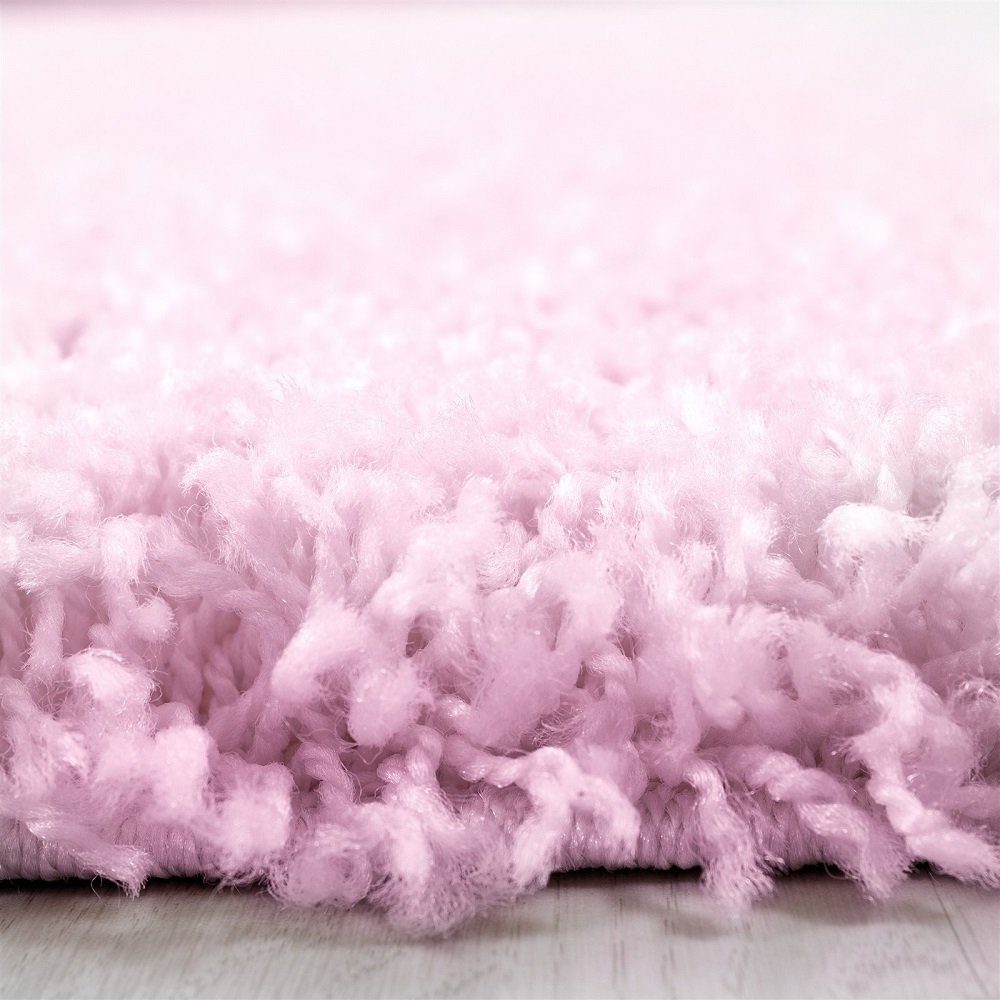 Hochflor-Teppich Moderner Hochflor-Teppich, Pink mm, mm 30 Florhöhe rechteck, Höhe: 30 Giantore