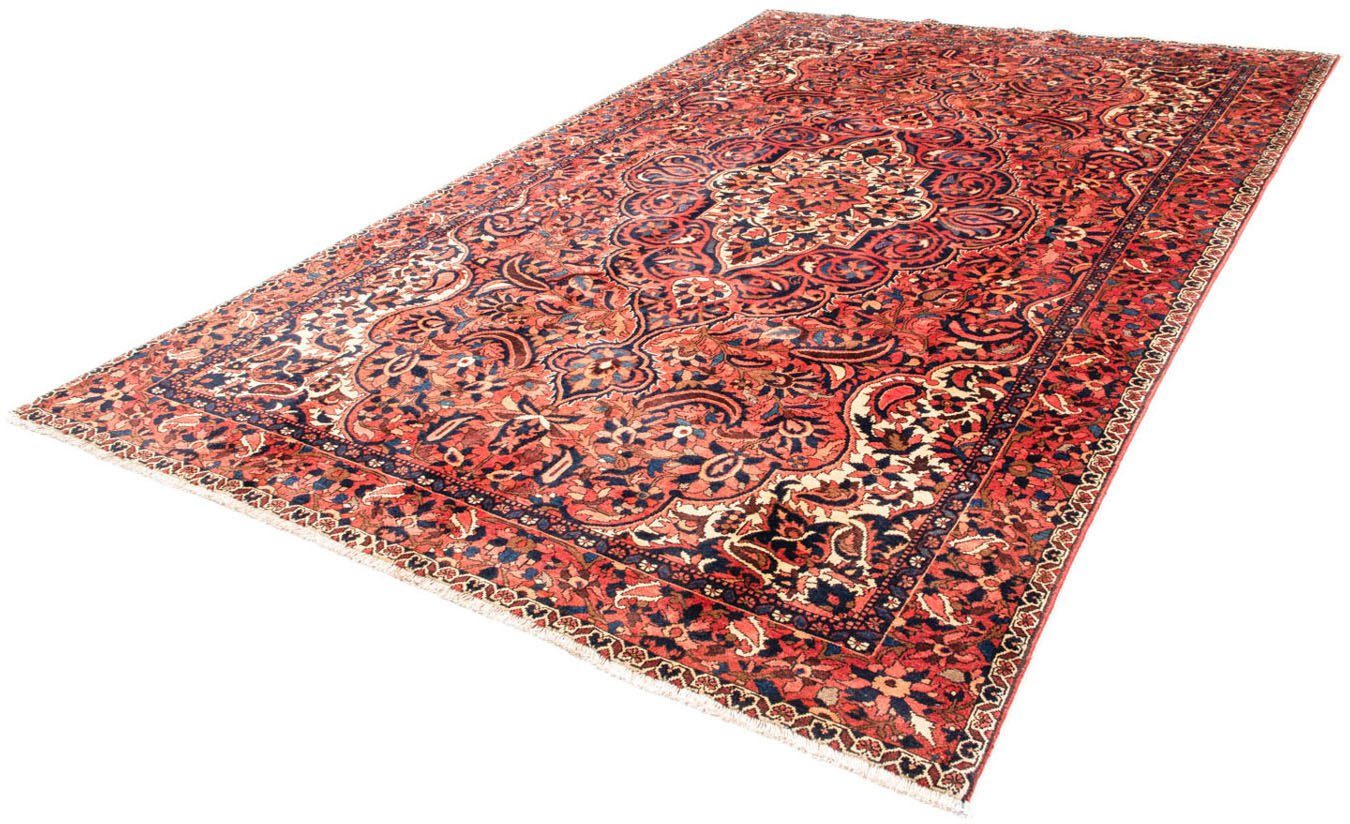 Wollteppich Bachtiar Medaillon Rosso 322 x 205 cm, morgenland, rechteckig, Höhe: 10 mm, Unikat mit Zertifikat | Kurzflor-Teppiche
