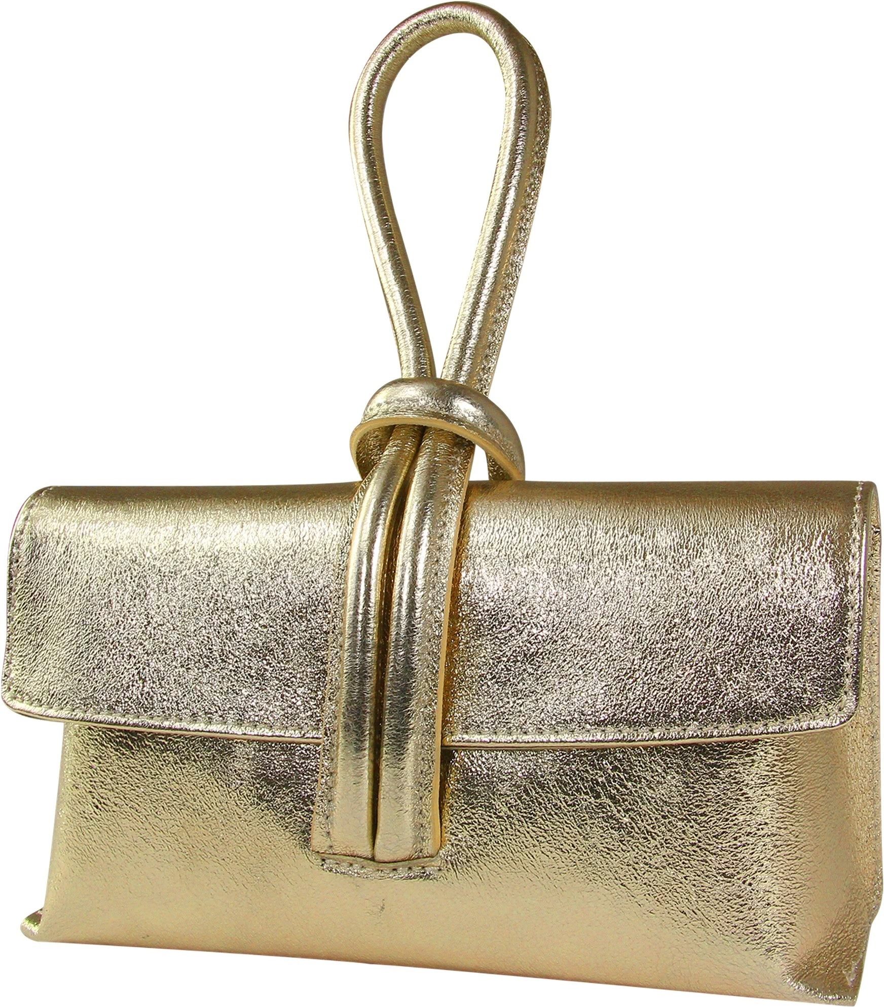 Umhängetasche Toscanto Tasche gold Leder Abendtasche