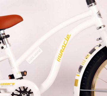 Volare Kinderfahrrad Kinderfahrrad Miracle Cruiser für Mädchen 18 Zoll Kinderrad in Weiß