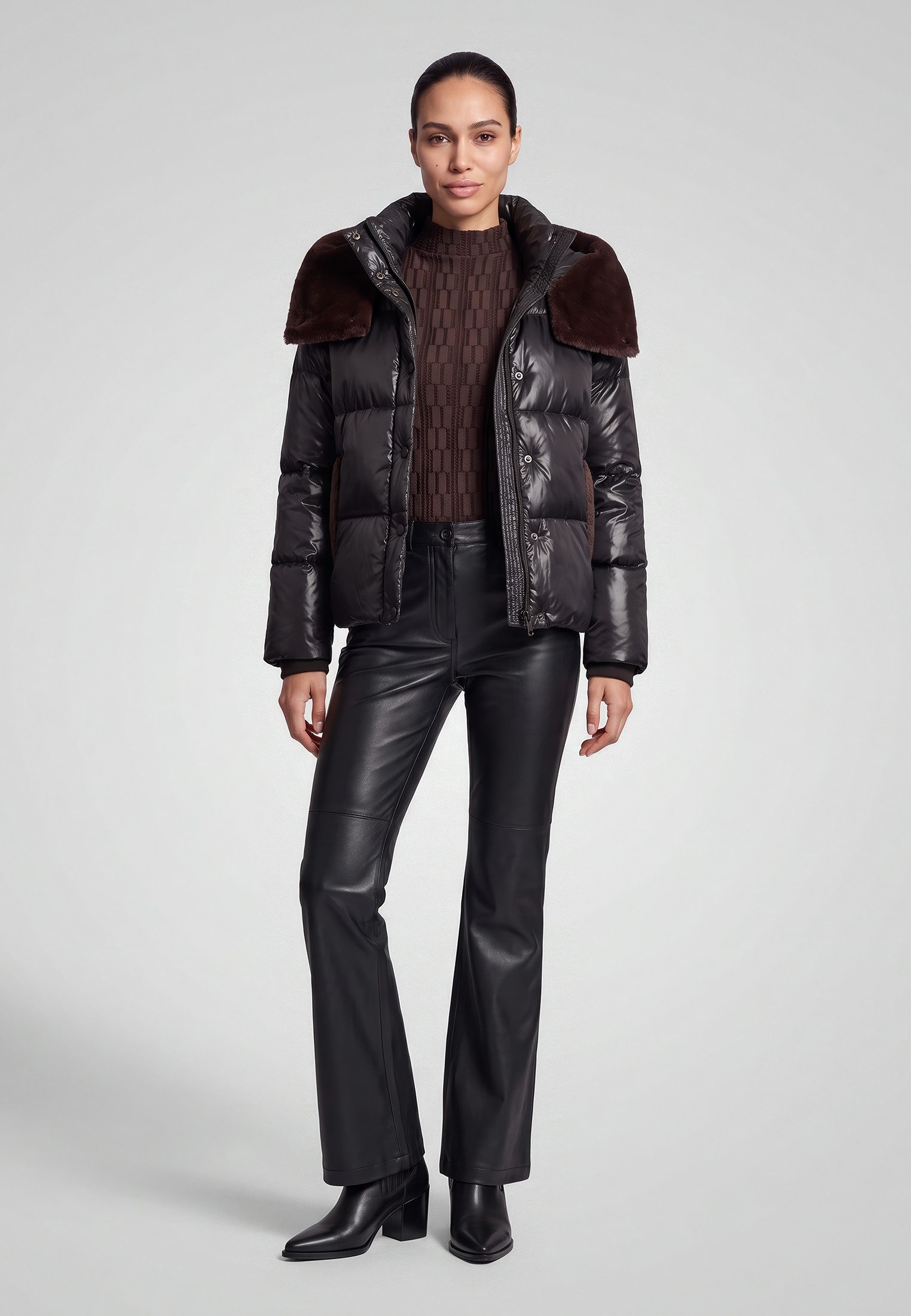 MARC AUREL Kurzjacke mit Faux Fur