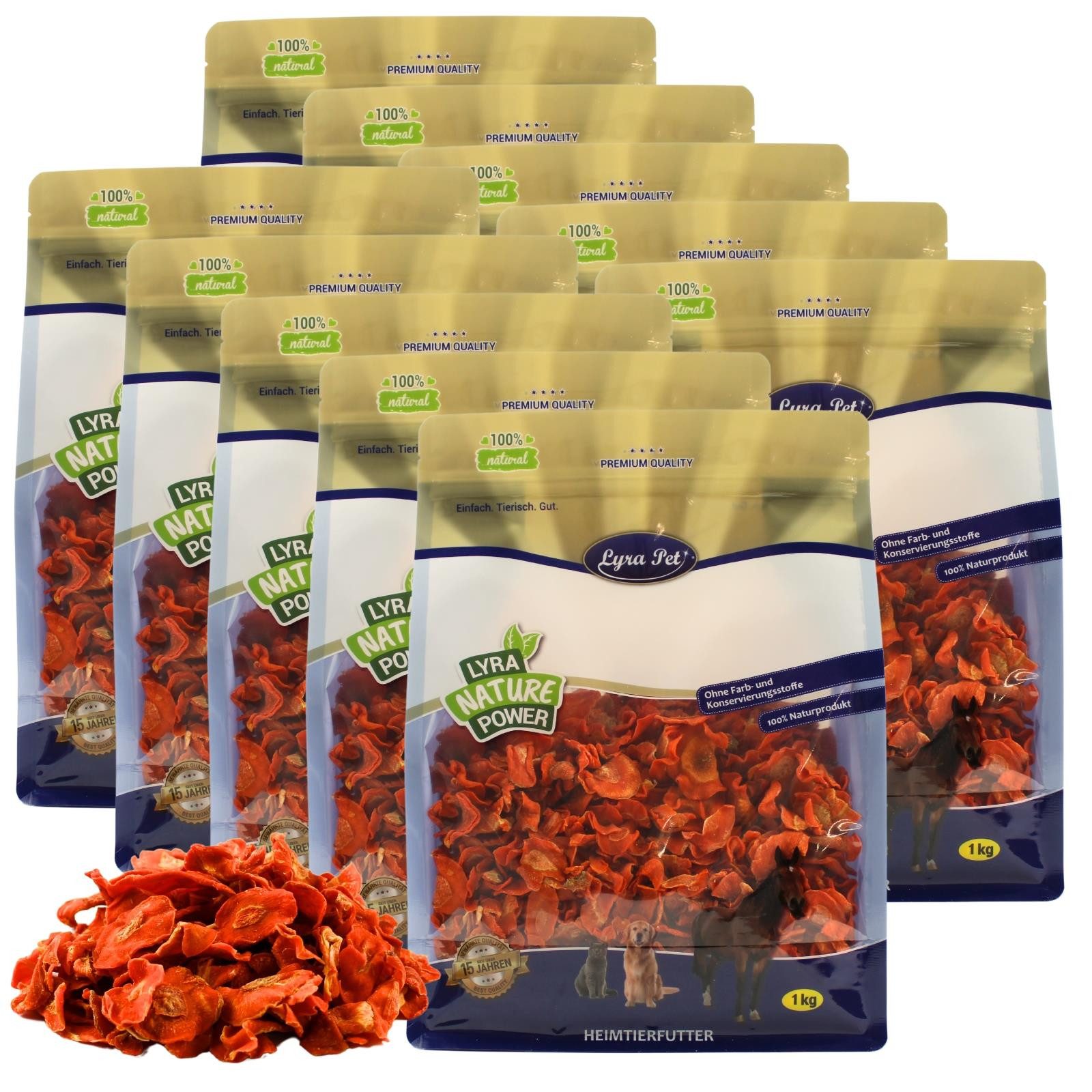 Lyra Pet 10 kg Lyra Pet® Karotten getrocknet Vogelfutter, für: Reptilien, Pferd, Nager
