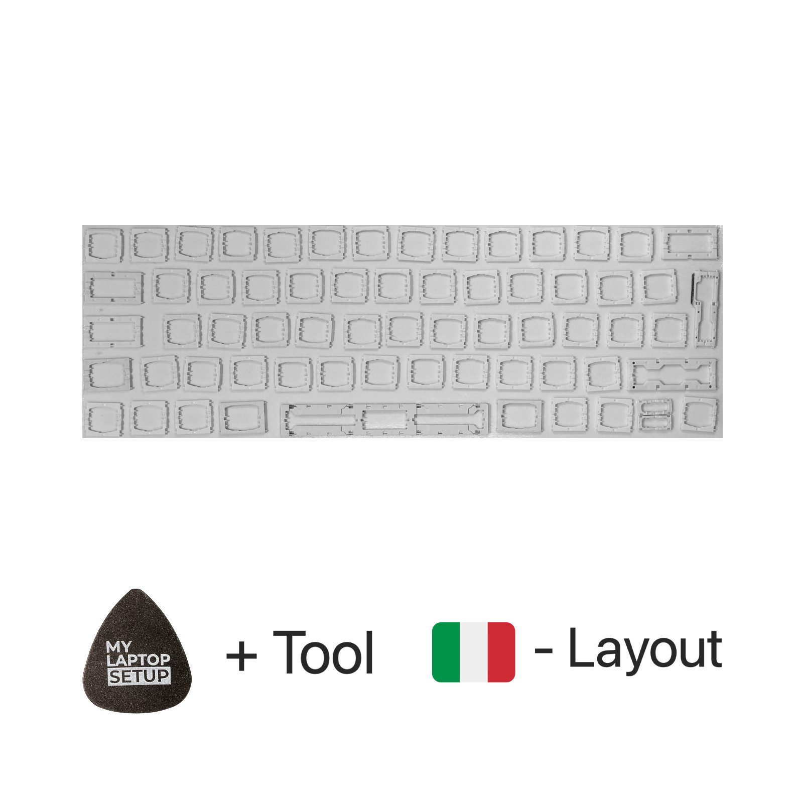 MY LAPTOP SETUP Tastatur-Tastenkappen Scharniere für MacBook Italienisches Layout ISO Clip A1989/A1990/A2159