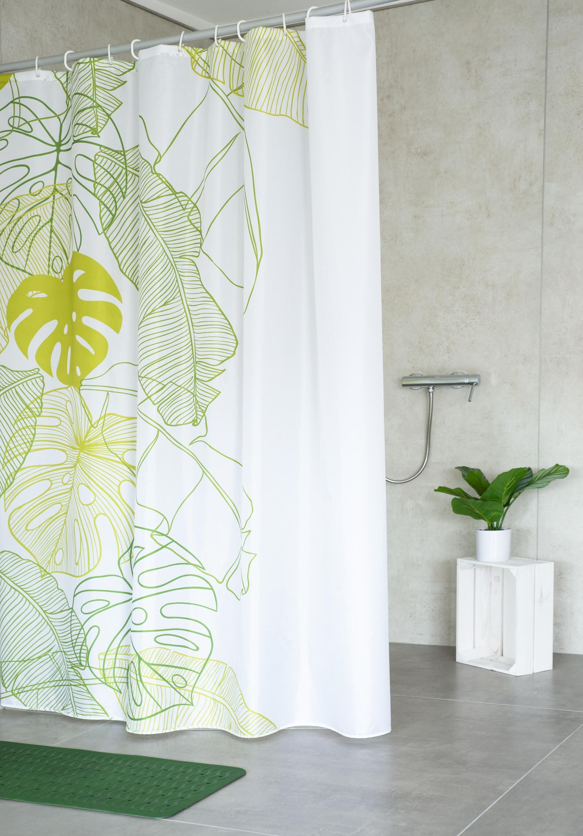 Ridder Duschvorhang Tropical grün Breite 180 cm