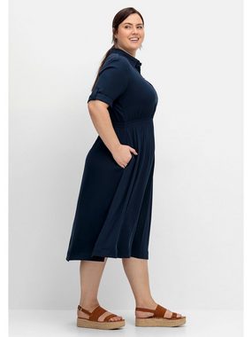 Sheego Blusenkleid Große Größen mit Gummizugbund in der Taille