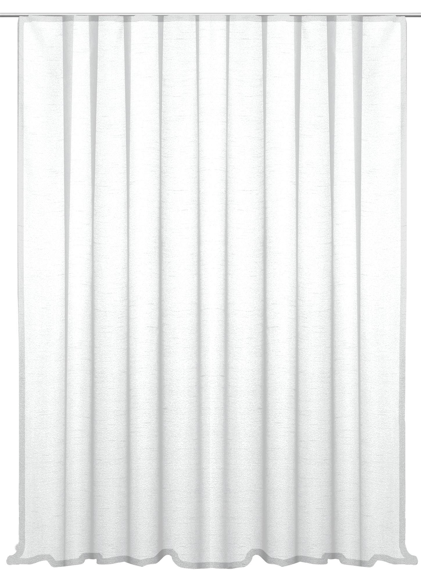 Gardine Vorhang Kräuselband 300x245 cm Seidenglanz halbtransparent Gardine