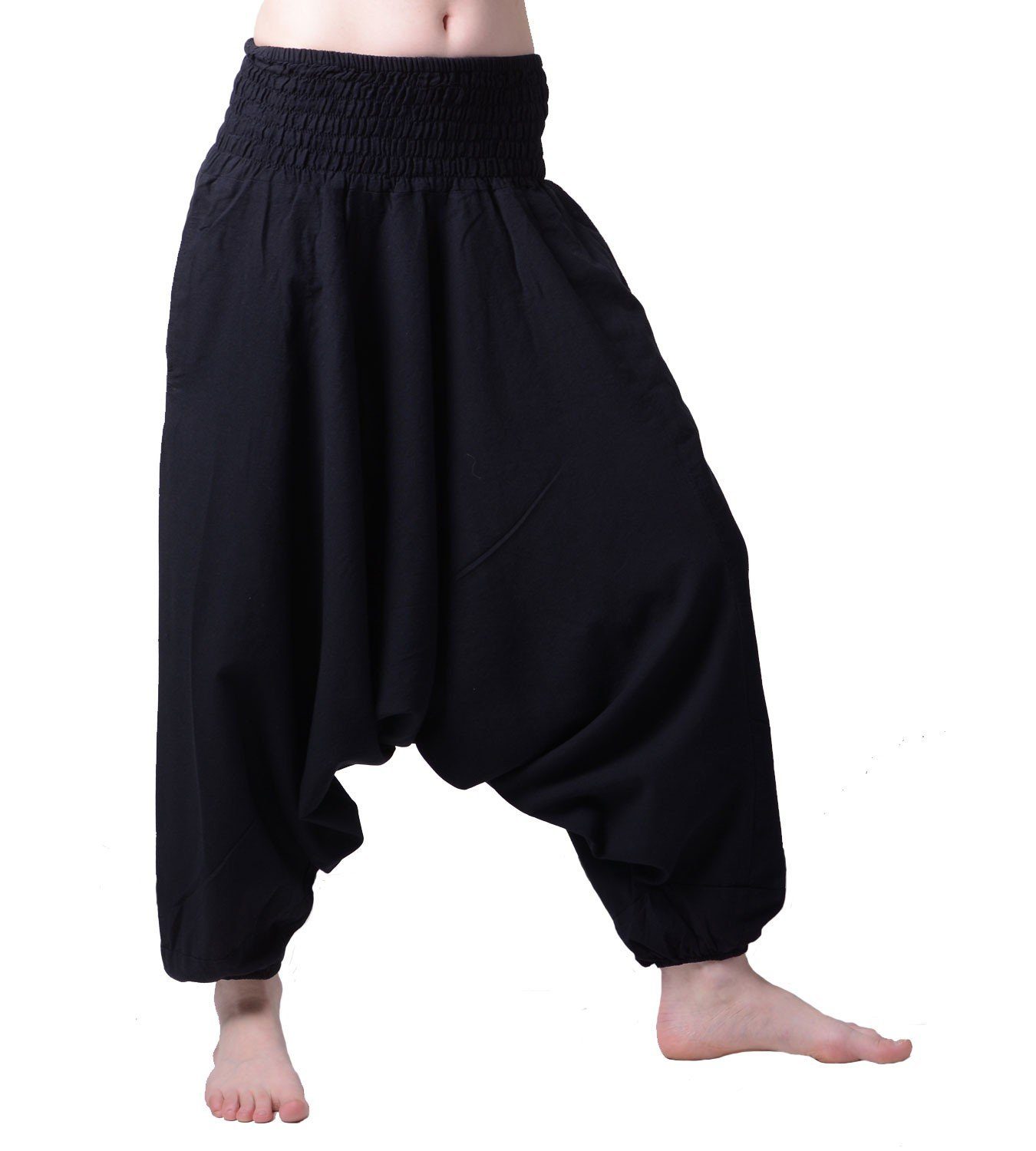 KUNST UND MAGIE Haremshose Unisex Orientalische Haremshose Pluderhose Pumphose Einheitsgröße