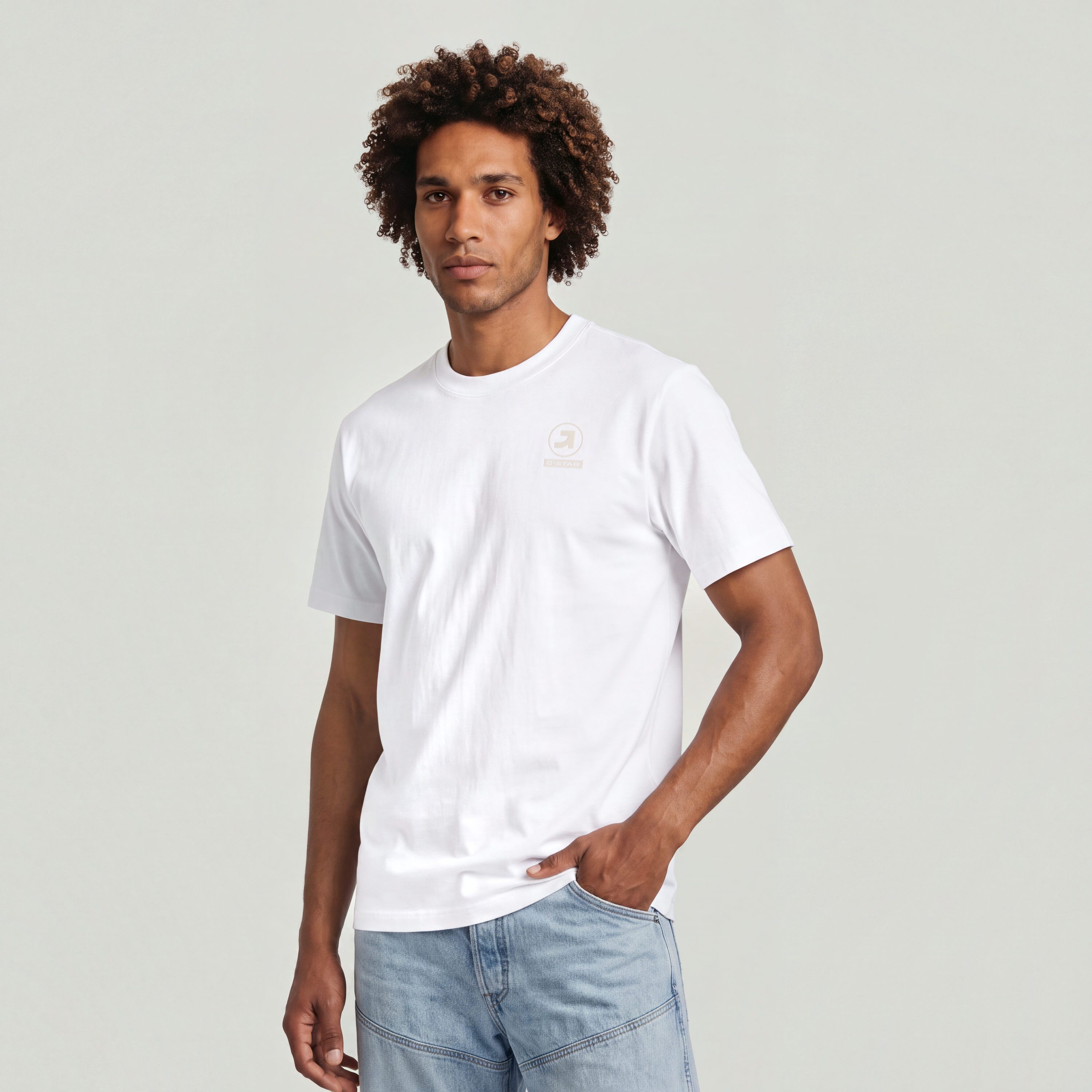 G-STAR T-Shirt Logo r tee in Baumwollqualität, Regular Fit