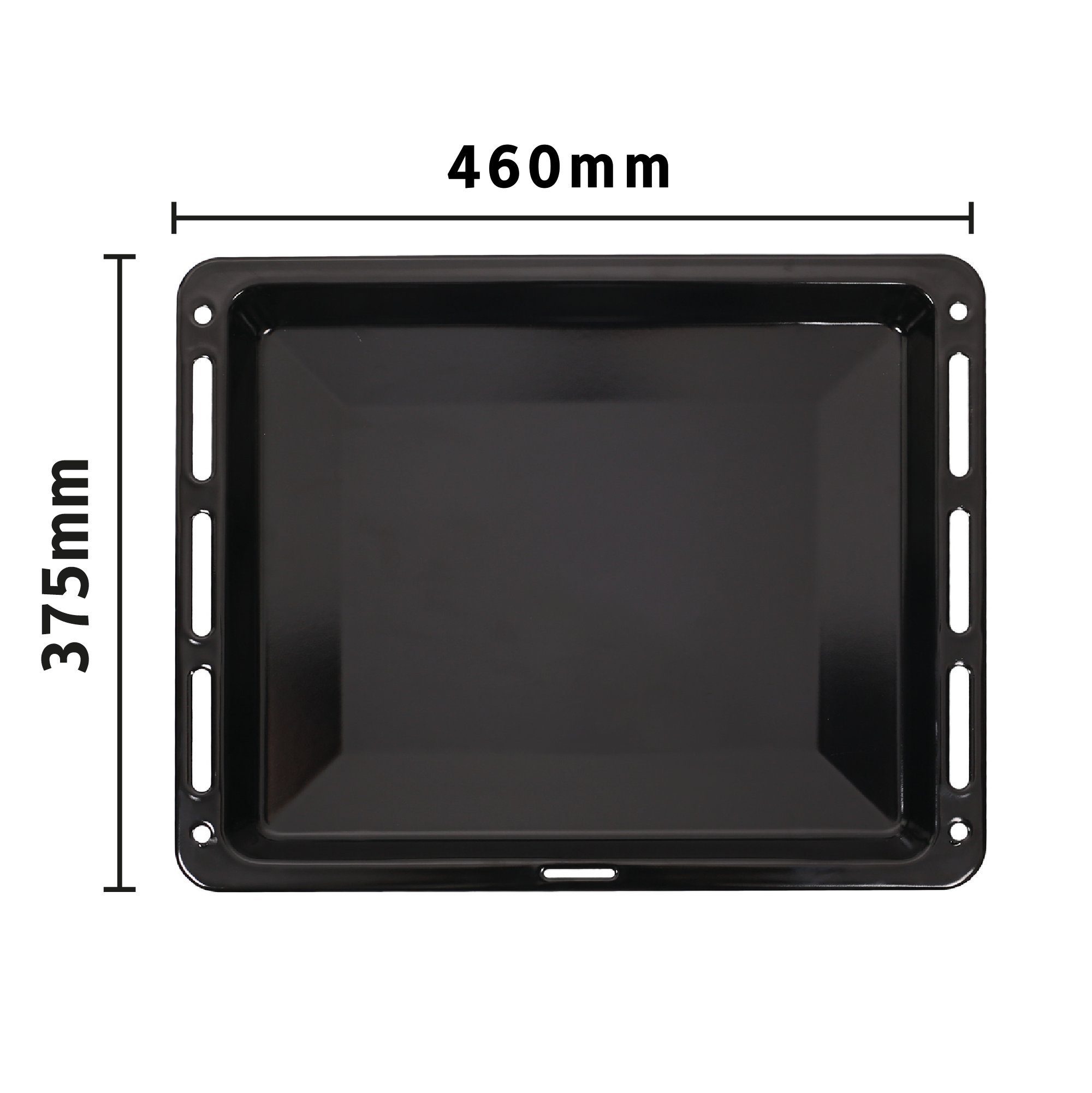 ICQN Backblech 460 x 370 x 30 mm Tief, Fettpfanne für Backofen und Herd, Emaille, (1-St), Passend für Bosch Siemens Neff Constructa, Kratzfest & Rostfrei