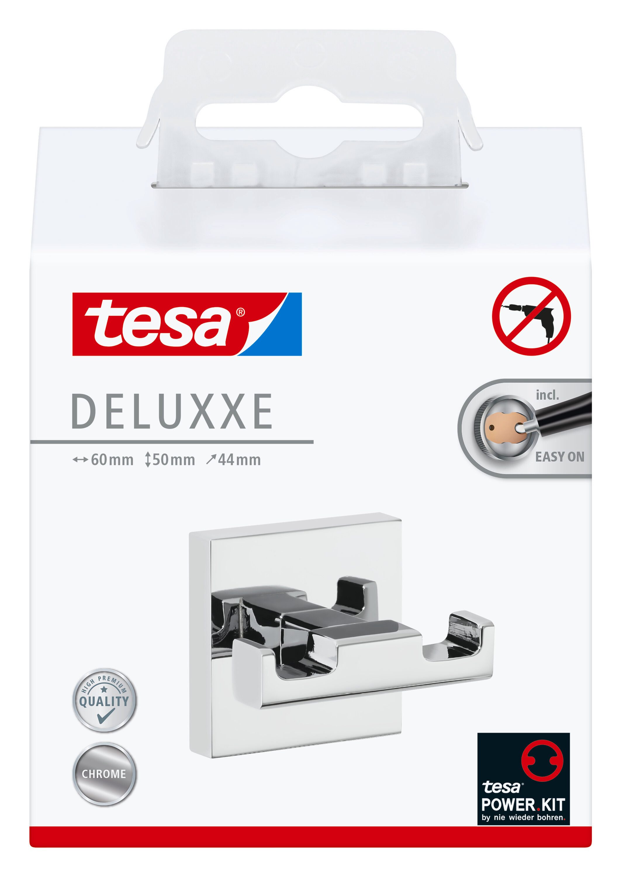 Tesa Doppelhaken Deluxxe Chrom