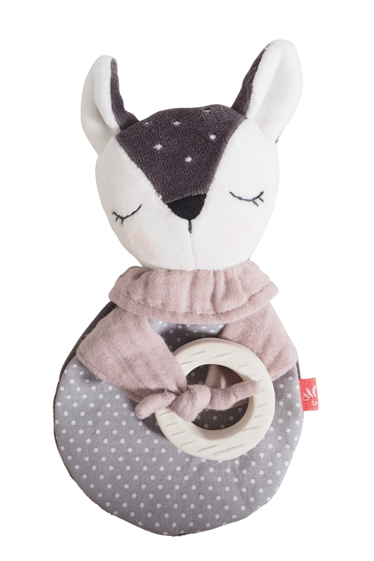 kikadu Beißring Beißring mit kleinem Rehkitz, (1-tlg), Bio-Baumwolle, ohne Schadstoffe