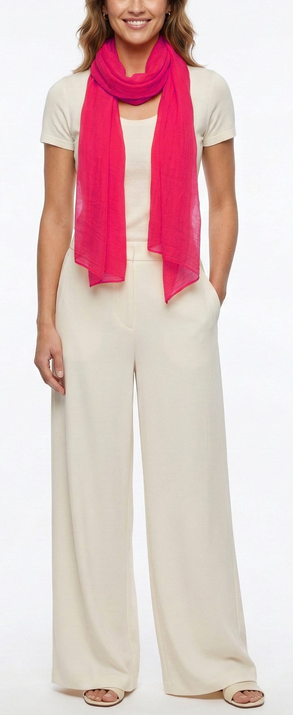 dy_mode Modeschal Damen Schal in Unifarben Leichtes Halstuch für Frühjahr & Sommer, in Unifarben, leicht transparent