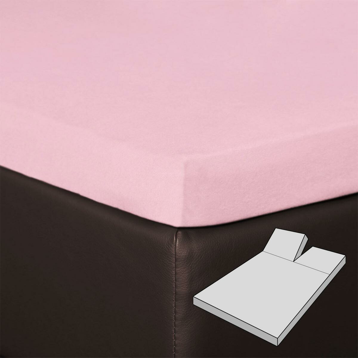 BETTWARENSHOP Spannbettlaken Multi-Stretch Split-Topper, Jersey, Gummizug: günstig online kaufen