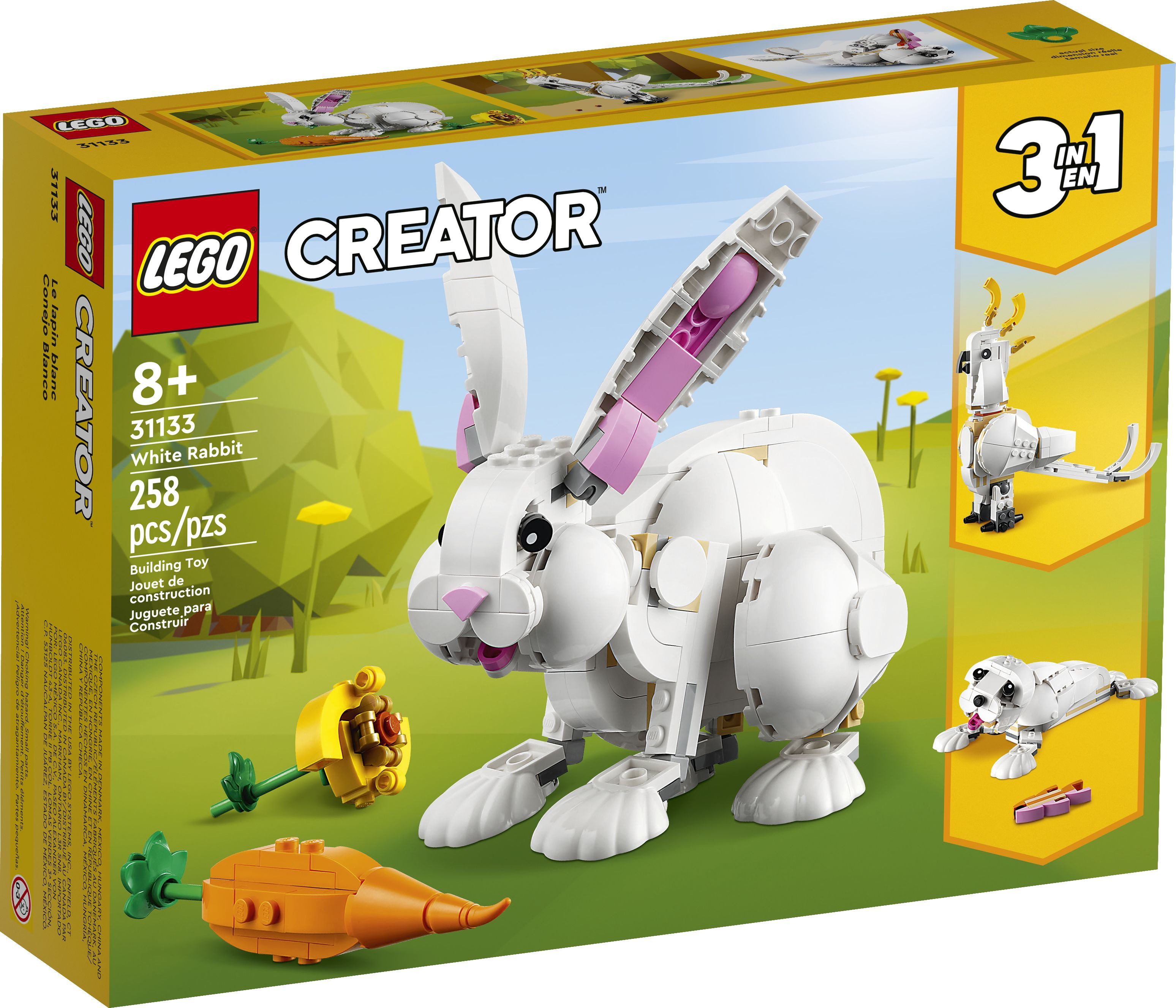 LEGO® LEGO® Creator 31133 Weißer Hase Konstruktionsspielsteine, (258 St) günstig online kaufen
