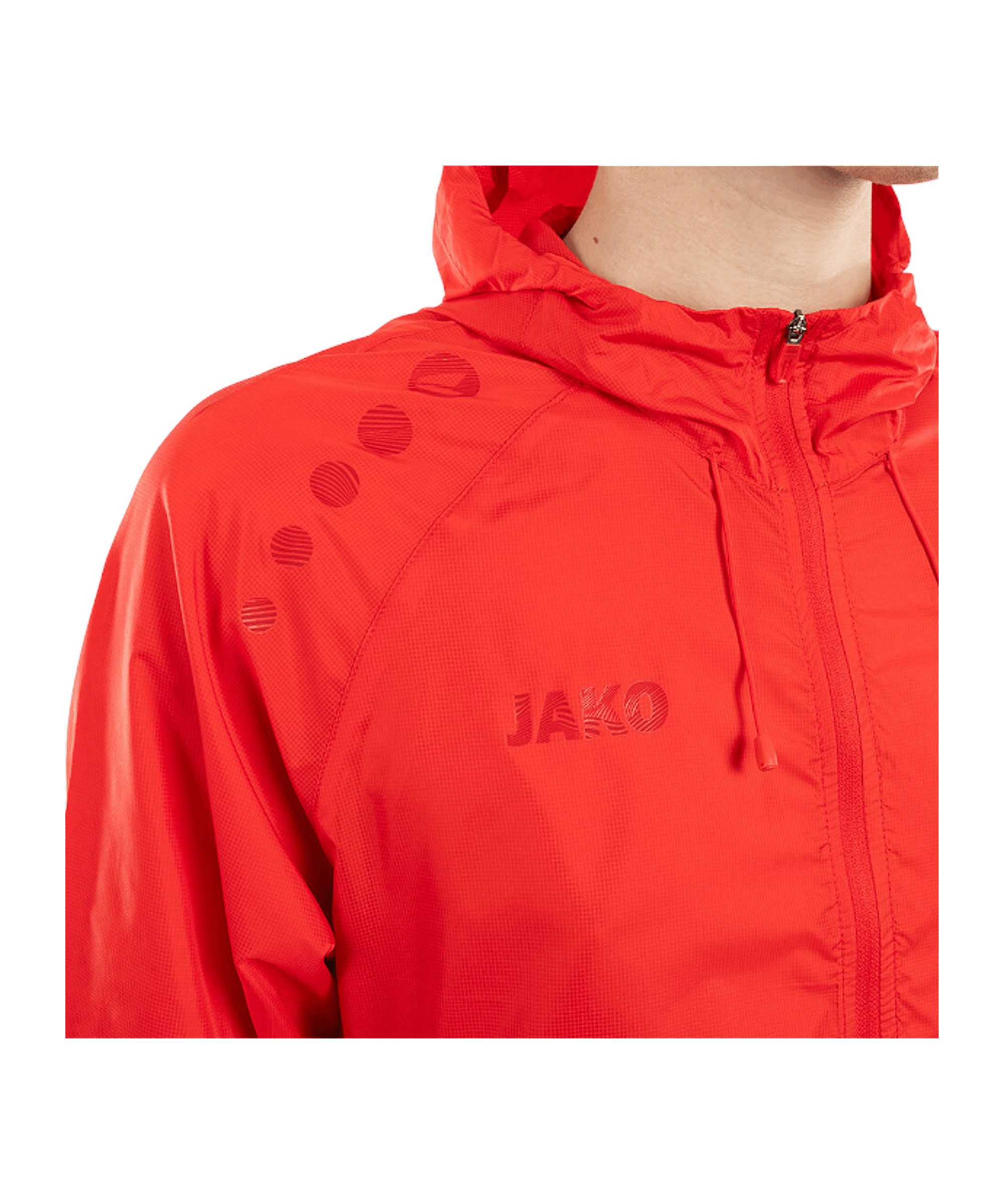 Jako Allwetterjacke Flow Lightweight Jacke (1-St) Kapuze_Kordelzug