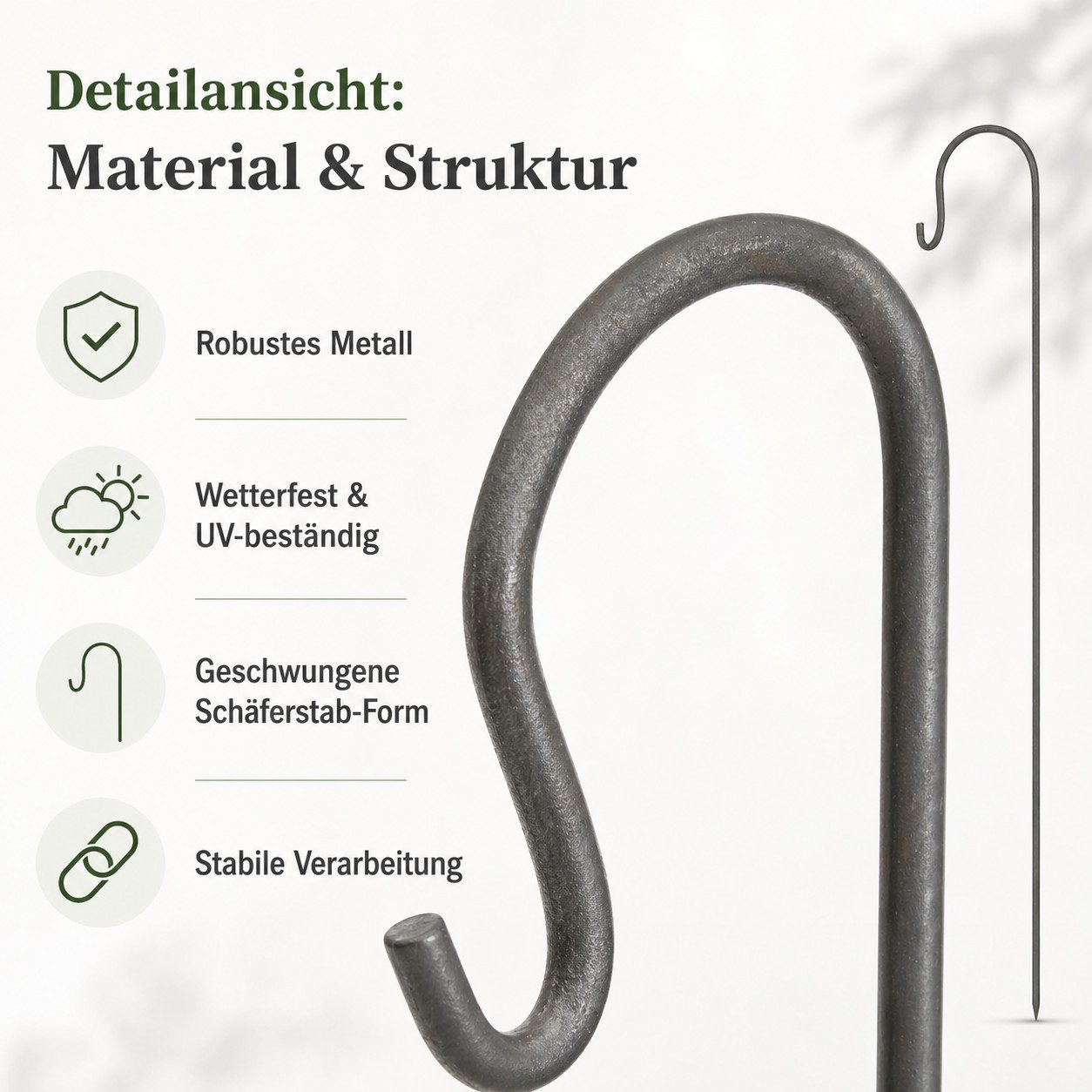 BOLTZE Gartenfigur Boltze Gartenstab, H 85 cm, Eisen, Braun