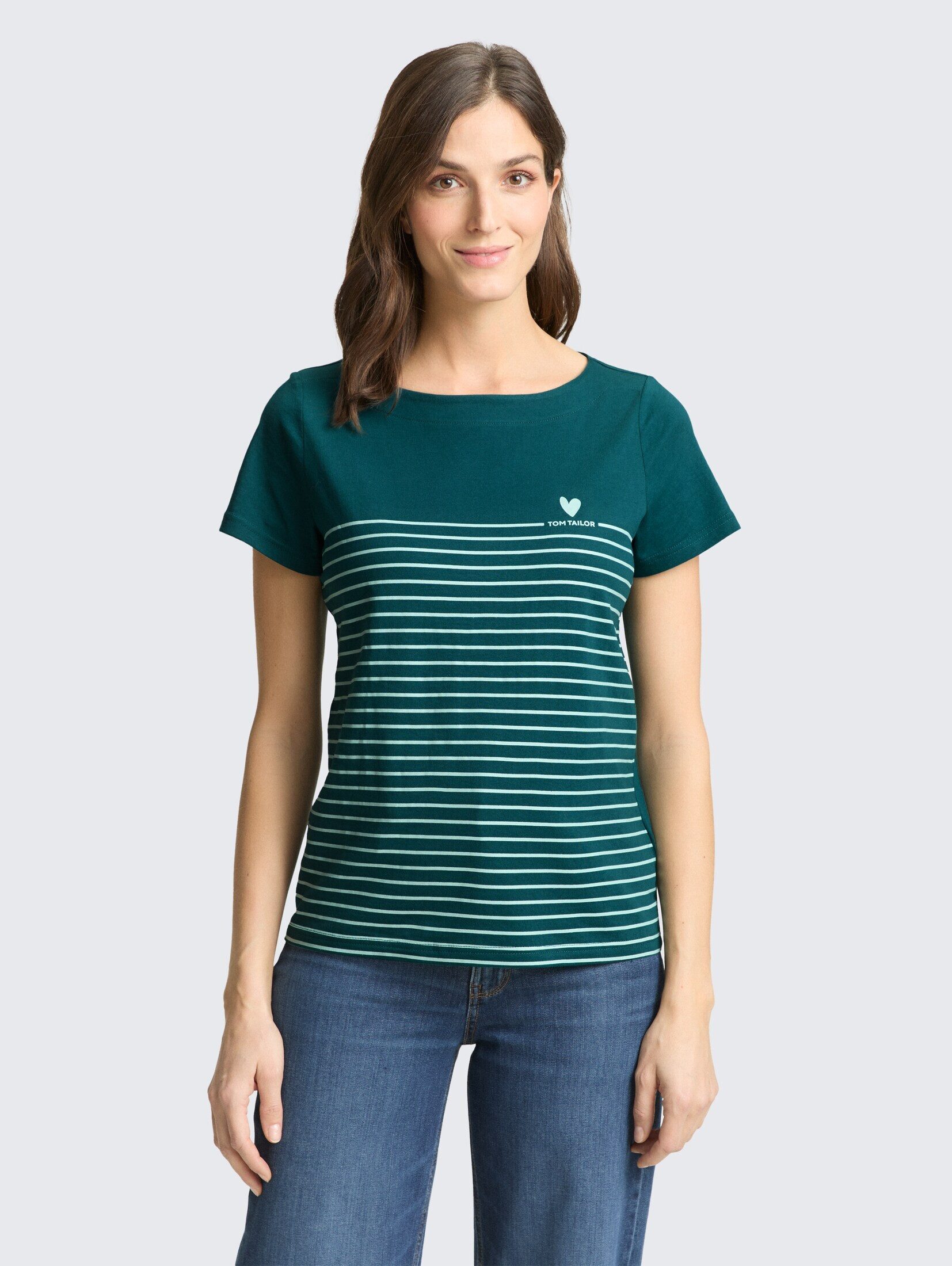 TOM TAILOR T-Shirt T-Shirt T-Shirt mit Streifenmuster günstig online kaufen