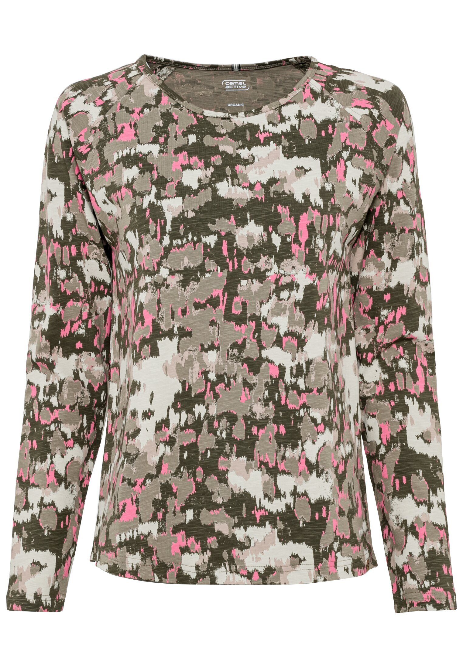 camel active Langarmshirt Langarmshirt aus Organic Cotton günstig online kaufen