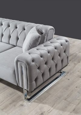 Villa Möbel Sofa Nova, 1 Stk. 2-Sitzer, Quality Made in Turkey, Mikrofaser Samtstoff