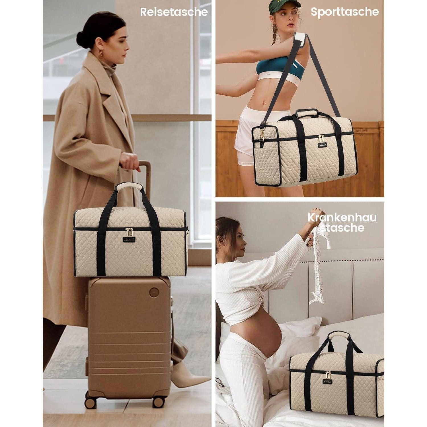 LuxusKollektion Weekender Reisetasche Weekender Damen Groß Wasserdicht Handgepäck Flugzeug Sport