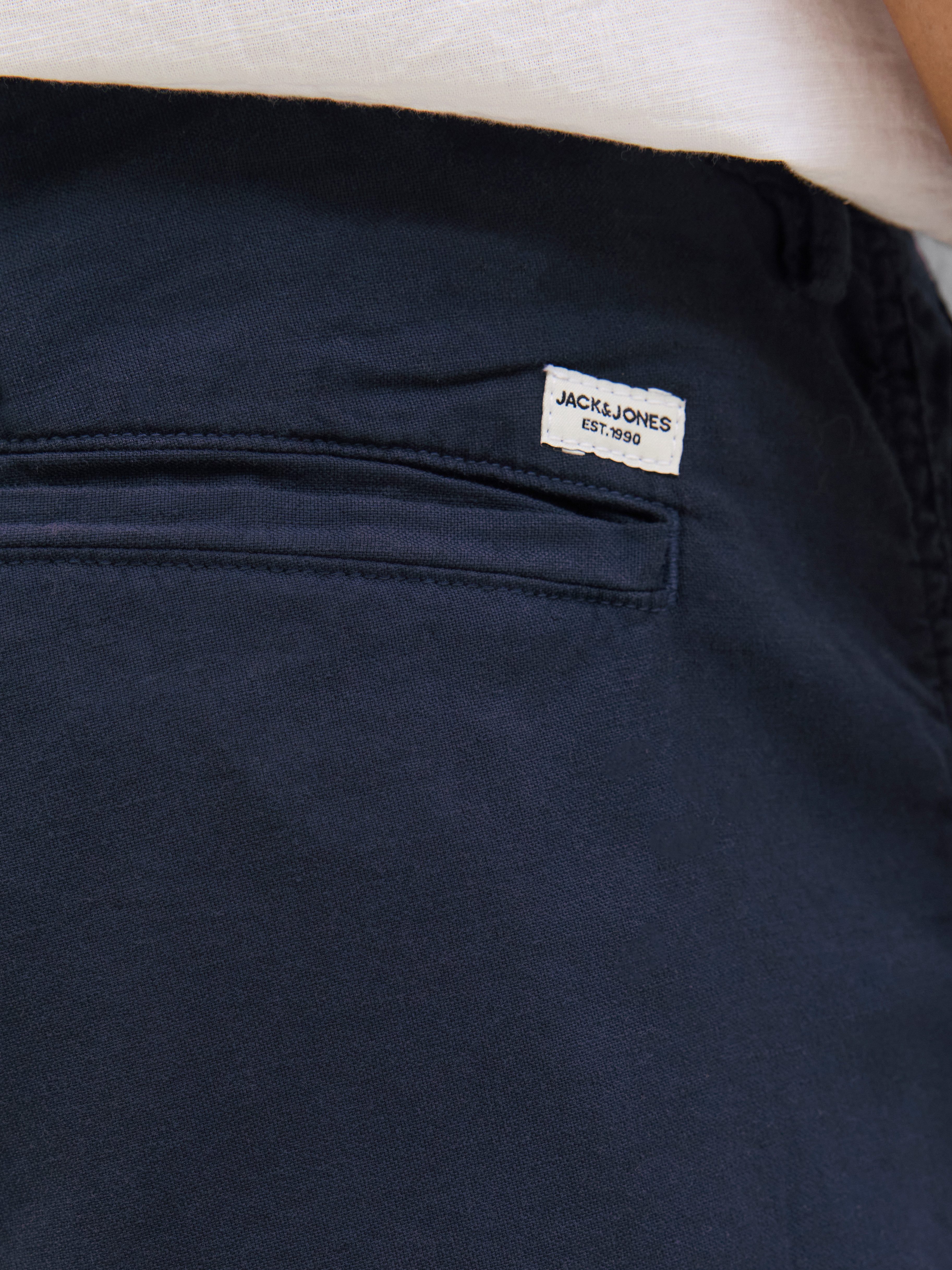 Jack & Jones Stoffhose JPSTKANE HYBRID BONDI JOGGER SN Baumwolle mit Leinen, locker geschnitten