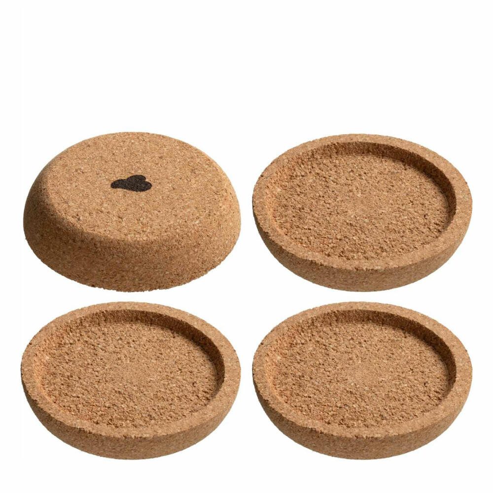 LEONARDO Getränkeuntersetzer Leonardo Korkuntersetzer GOCCE, 4er Set, Untersetzer, Getränkeunterset