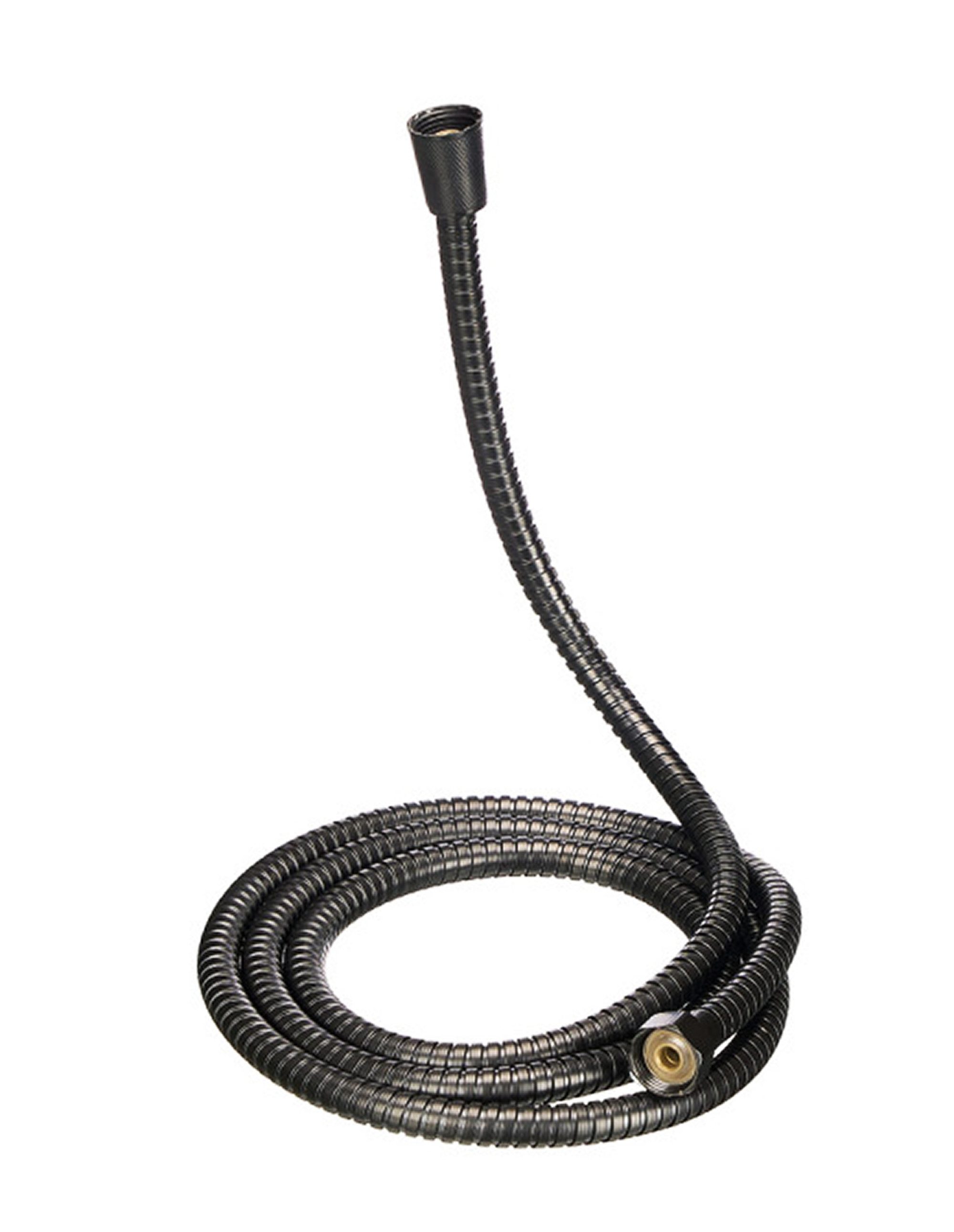 Berilo Brauseschlauch DUSCHSCHLAUCH 2m Schwarz 1/2" Brauseschlauch Duschschläuche 96, Dusche Bad Schlauch