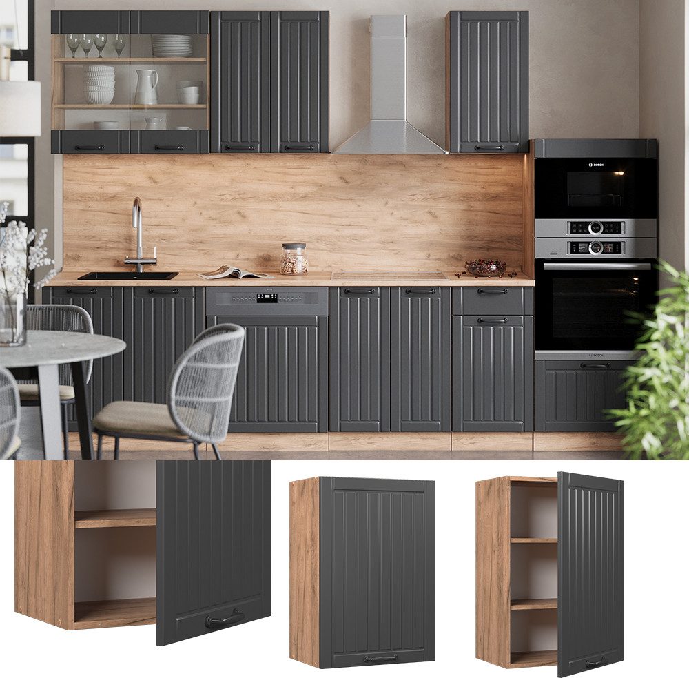 Vicco Hängeschrank Fame-Line, Dunkelgrau/Goldkraft Eiche, 50 günstig online kaufen