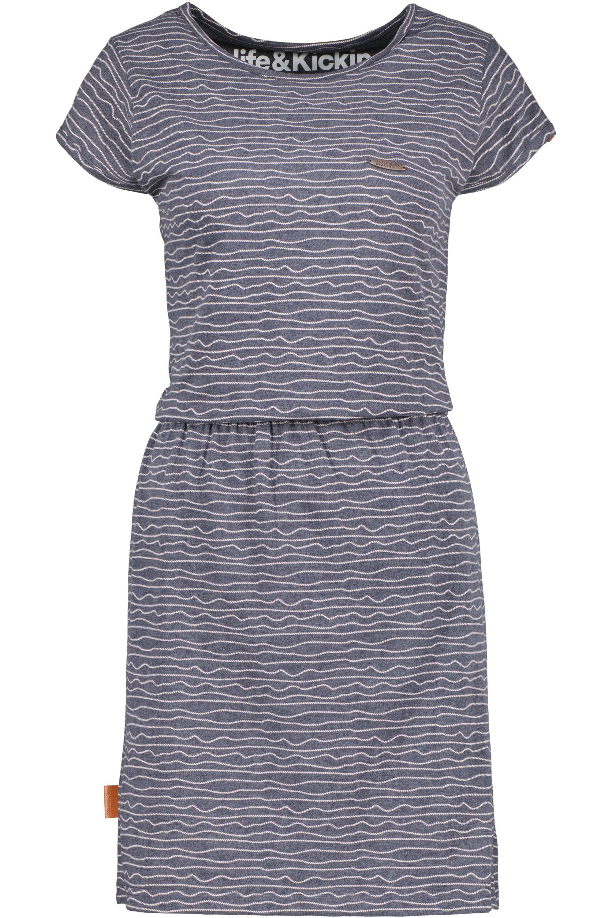 Kleid Sommerkleid, Damen melange Dress Alife ShannaAK & Blusenkleid marine Kickin