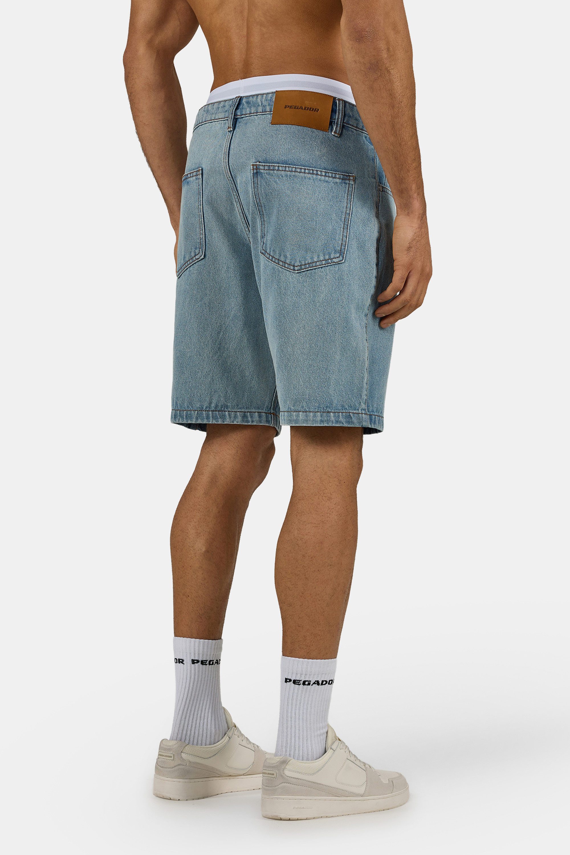 PEGADOR Jeansshorts Bostic Jeans Shorts Baumwolle, regular fit