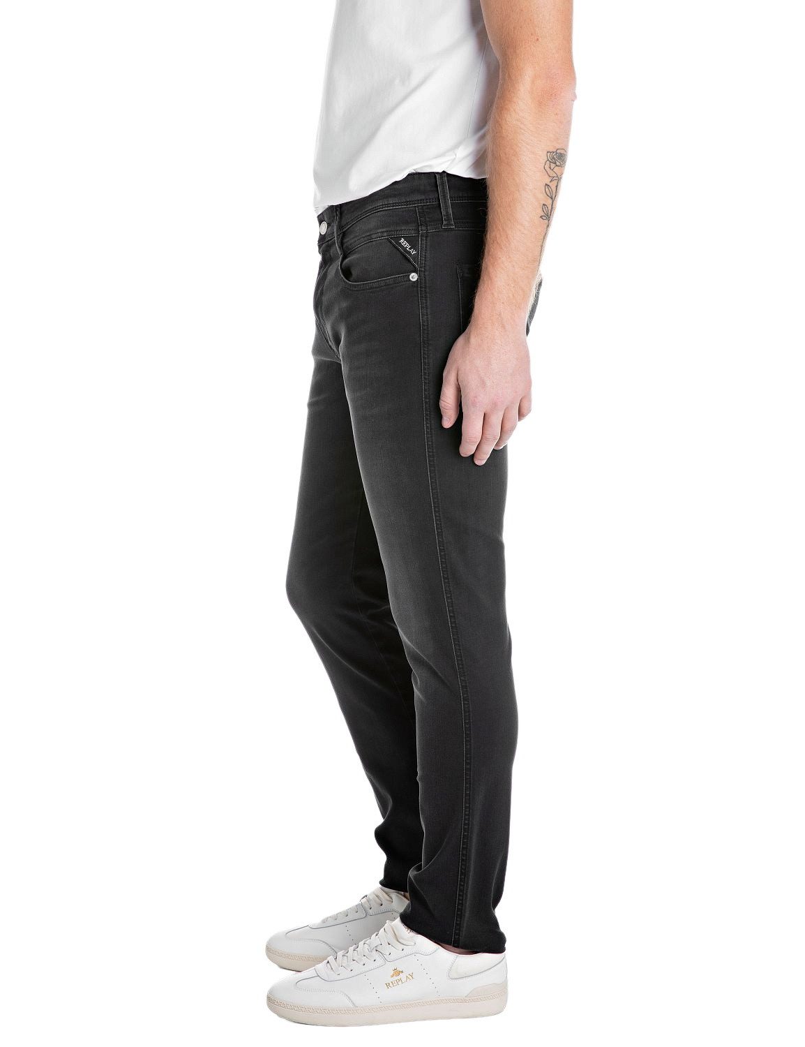 Replay Slim-fit-Jeans Anbass Jeanshose mit Stretch