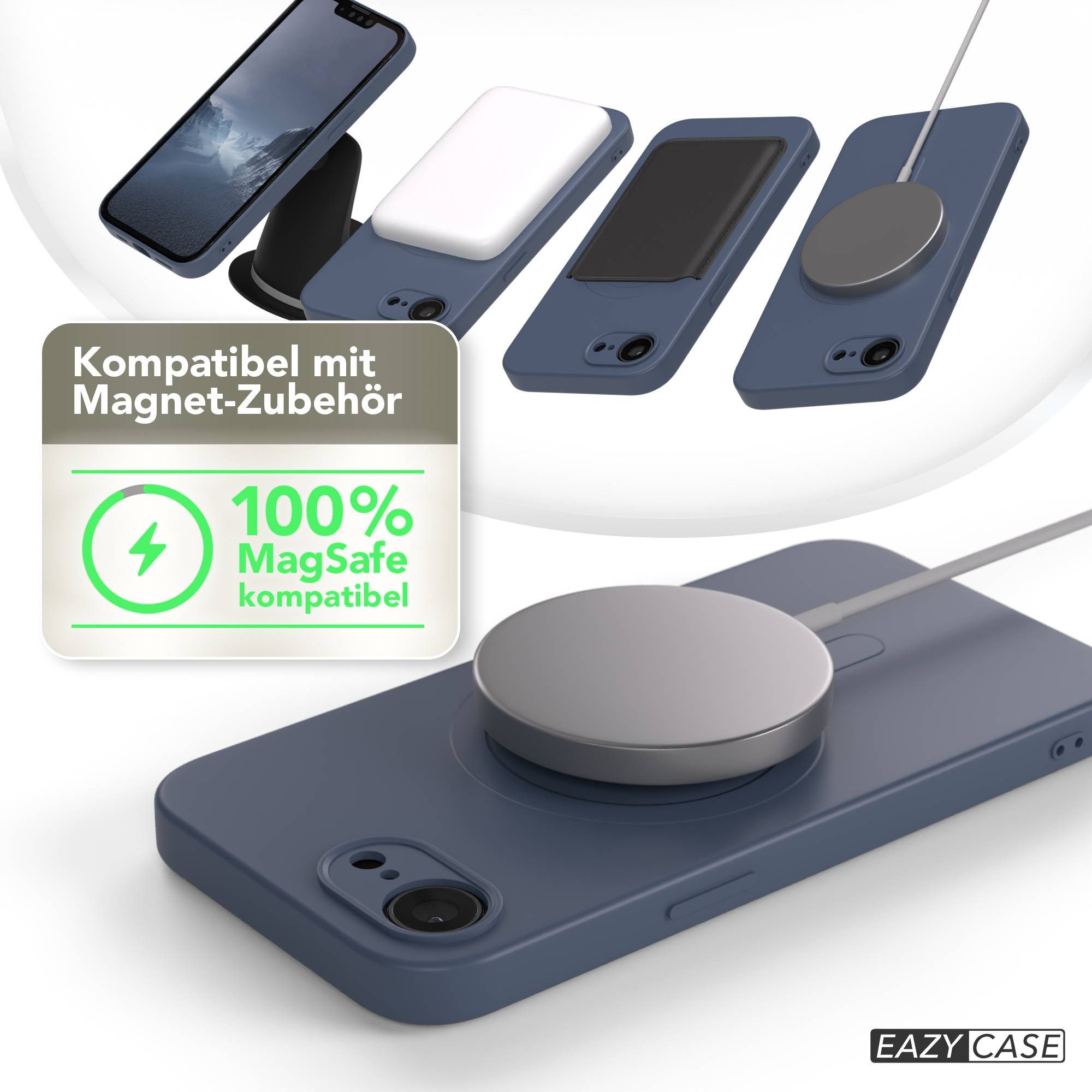 EAZY CASE Handyhülle für Apple iPhone 16e Hülle Silikon 6,1 Zoll, Softcase mit MagSafe mattierte Silikonhülle Back Cover Petrol – Bild 5 von 5