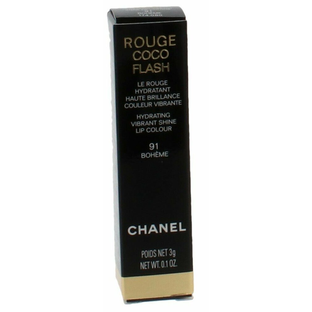 CHANEL Lippenstift Chanel Rouge Coco Flash #91 Boheme 3 gr, pflegend,  langanhaltend, feuchtigkeitsspendend, farbintensiv, glänzend