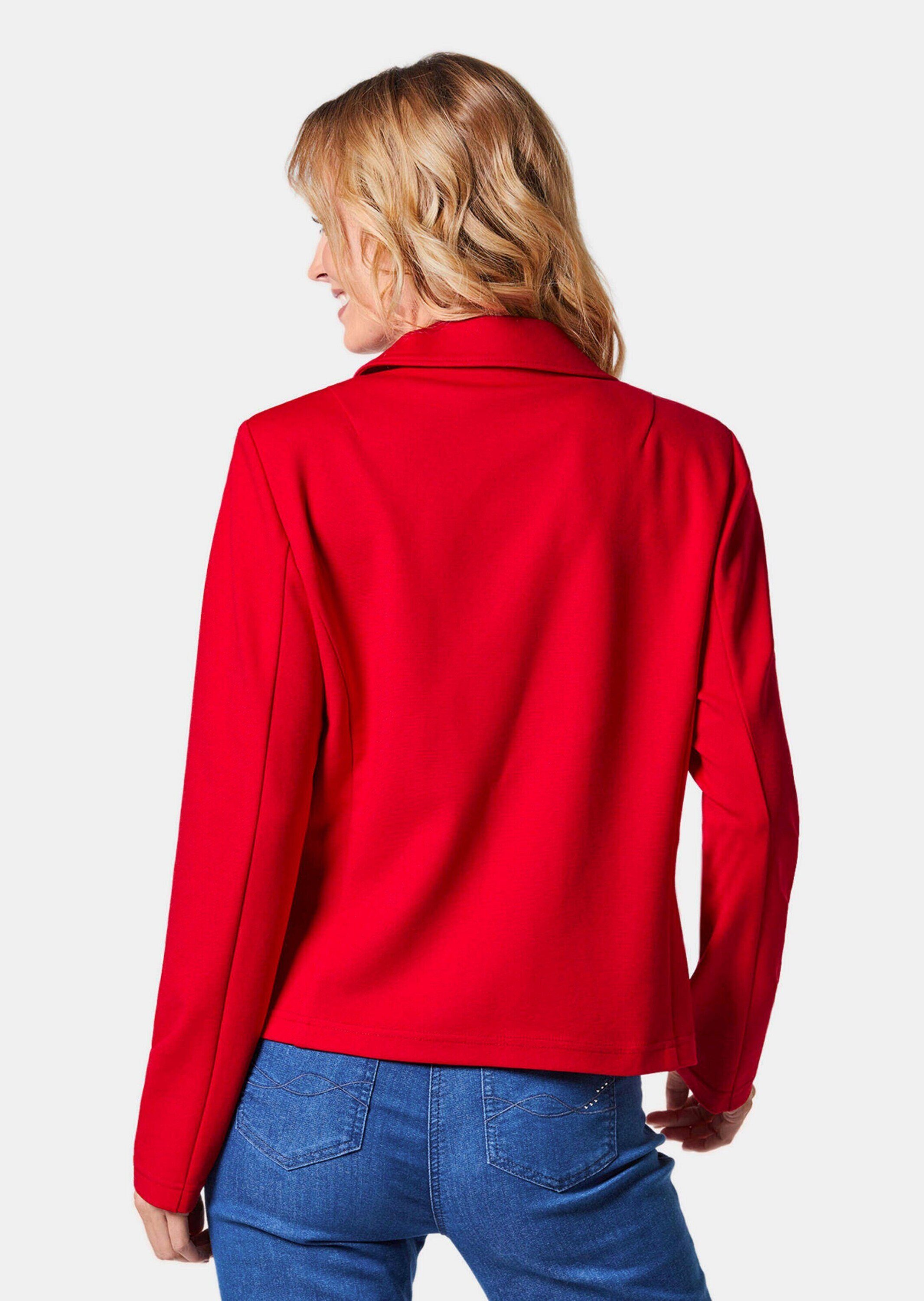 GOLDNER Outdoorjacke Leichte Jacke mit Stehkragen in rot Damen Übergangsjacke, kurz, Langarm, leicht, kleiner Kragen